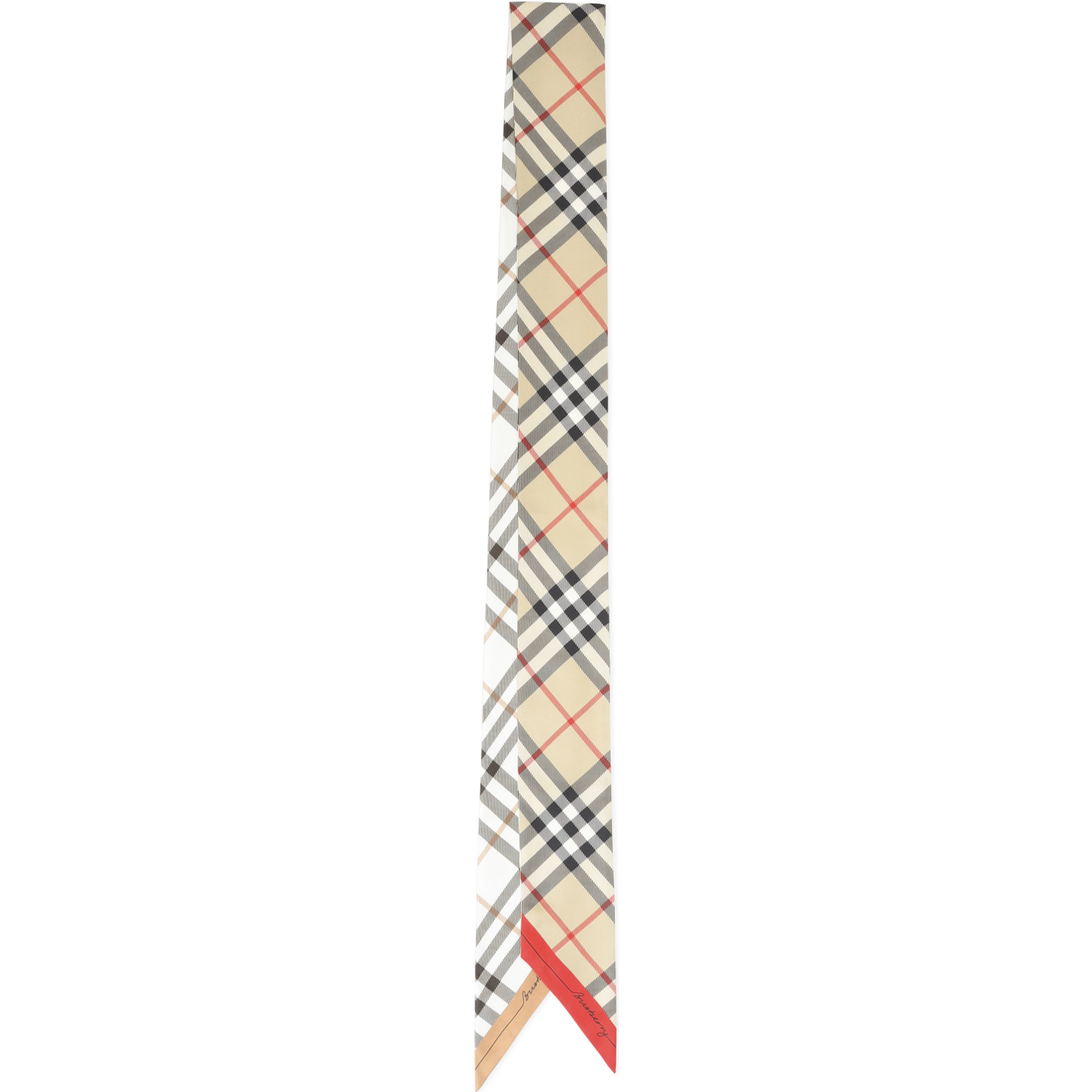 Burberry Check Silk Skinny Foulard