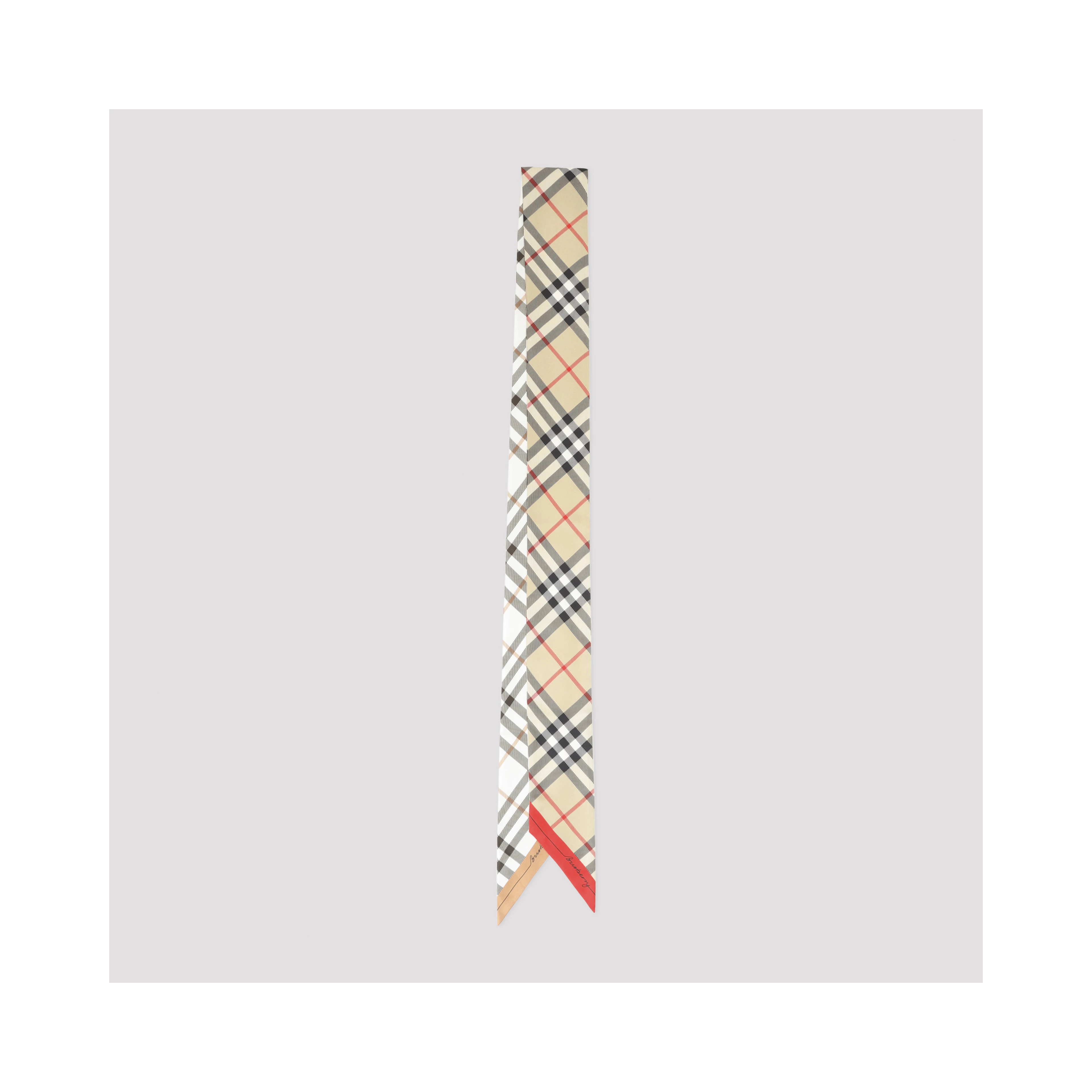 Burberry Check Silk Skinny Foulard