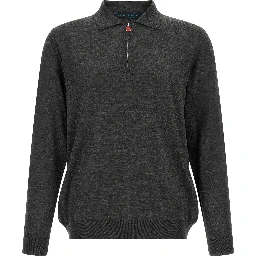Gray Wool Polo Shirt