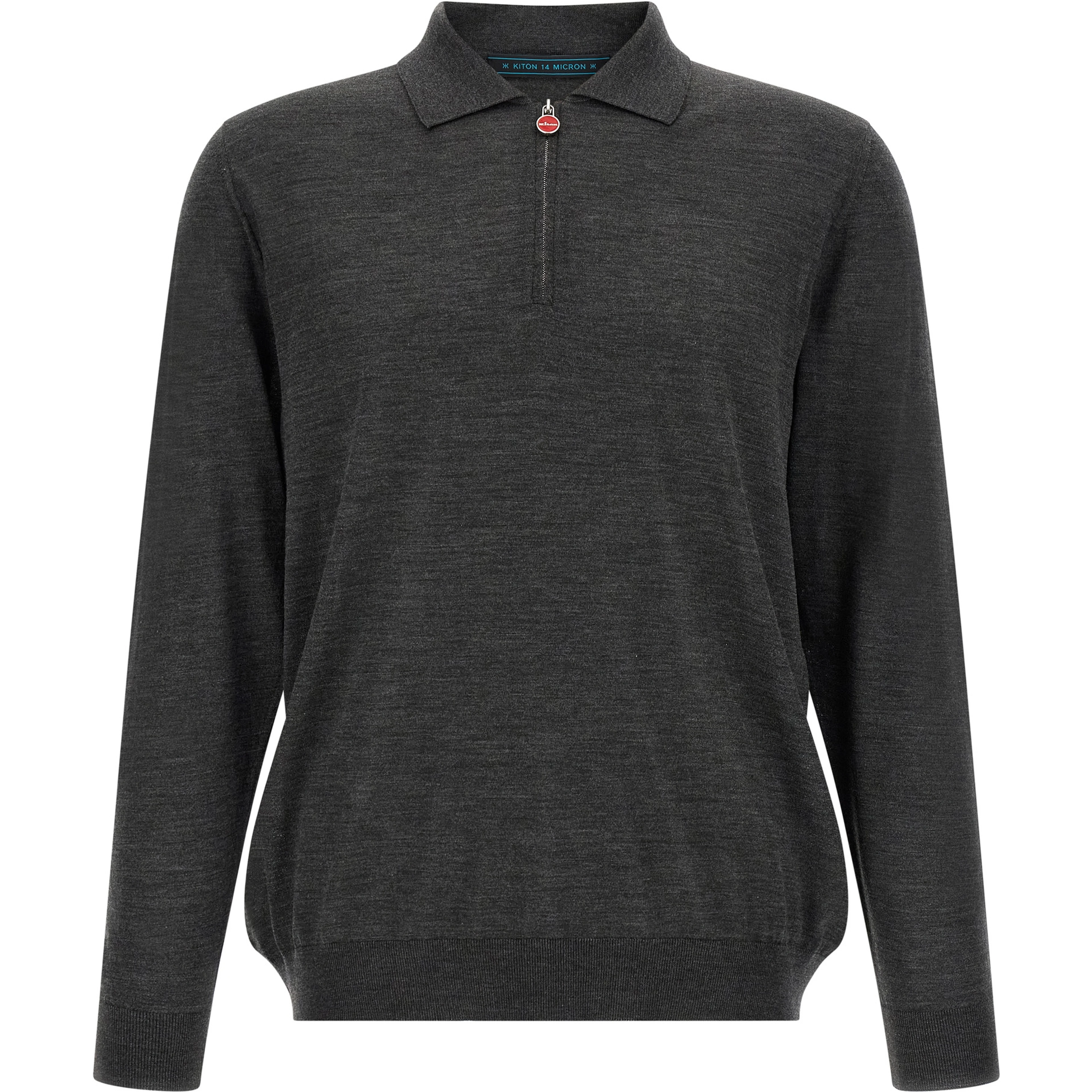 Gray Wool Polo Shirt