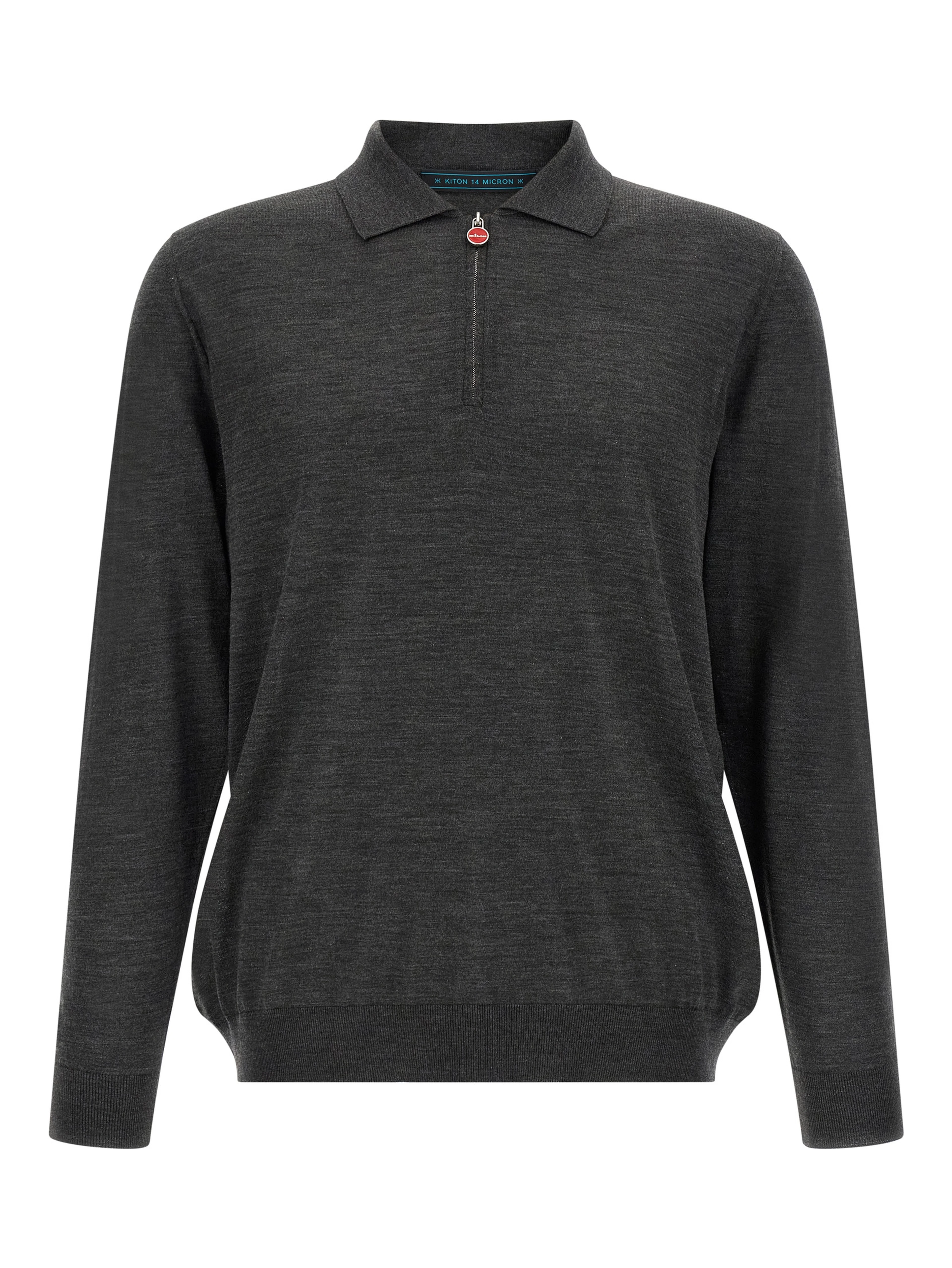 Gray Wool Polo Shirt