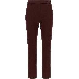 Bordeaux Cotton Casual Pants