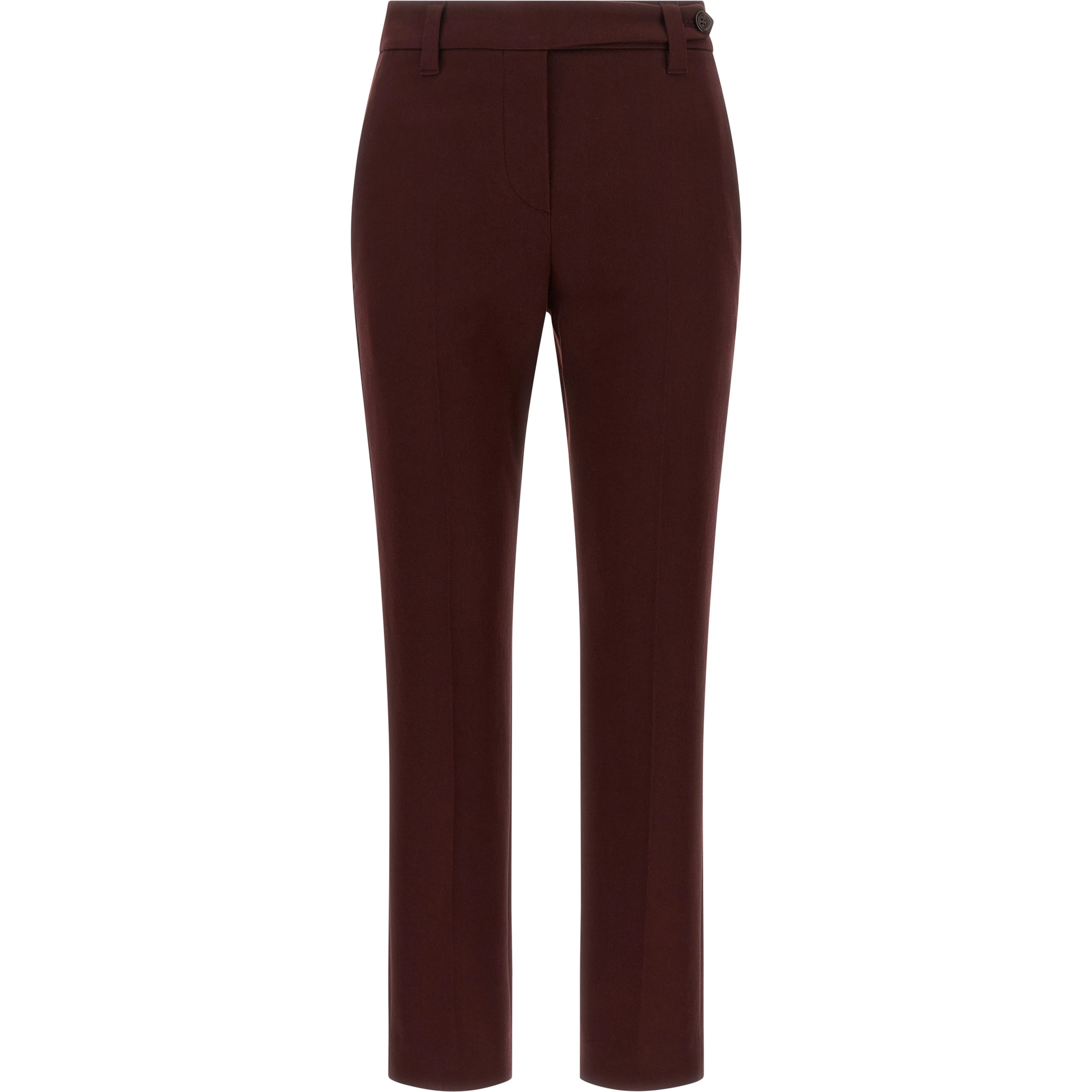 Bordeaux Cotton Casual Pants