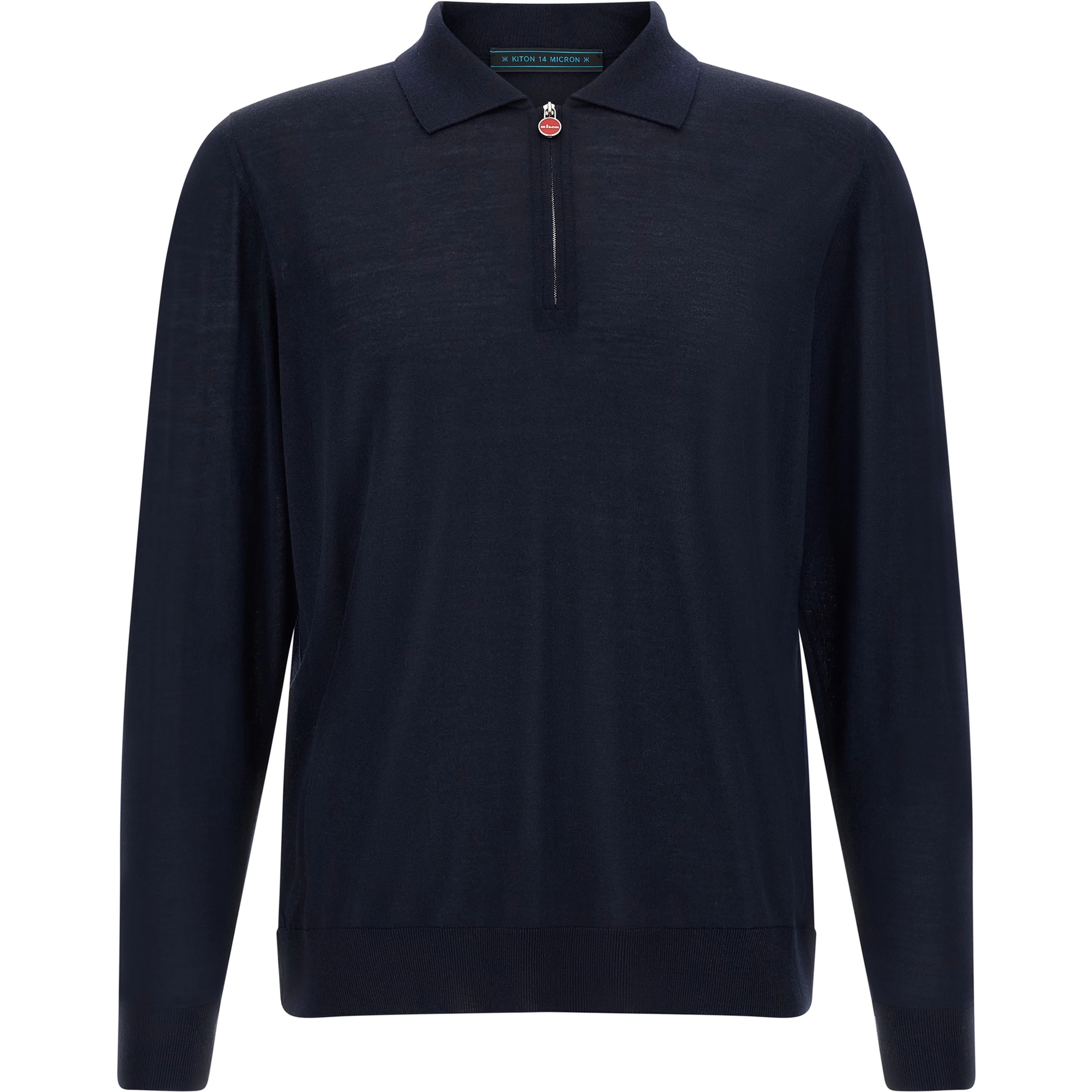 Blue Wool Polo Shirt