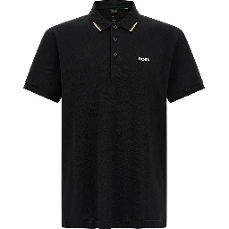 Black Cotton Polo Shirt
