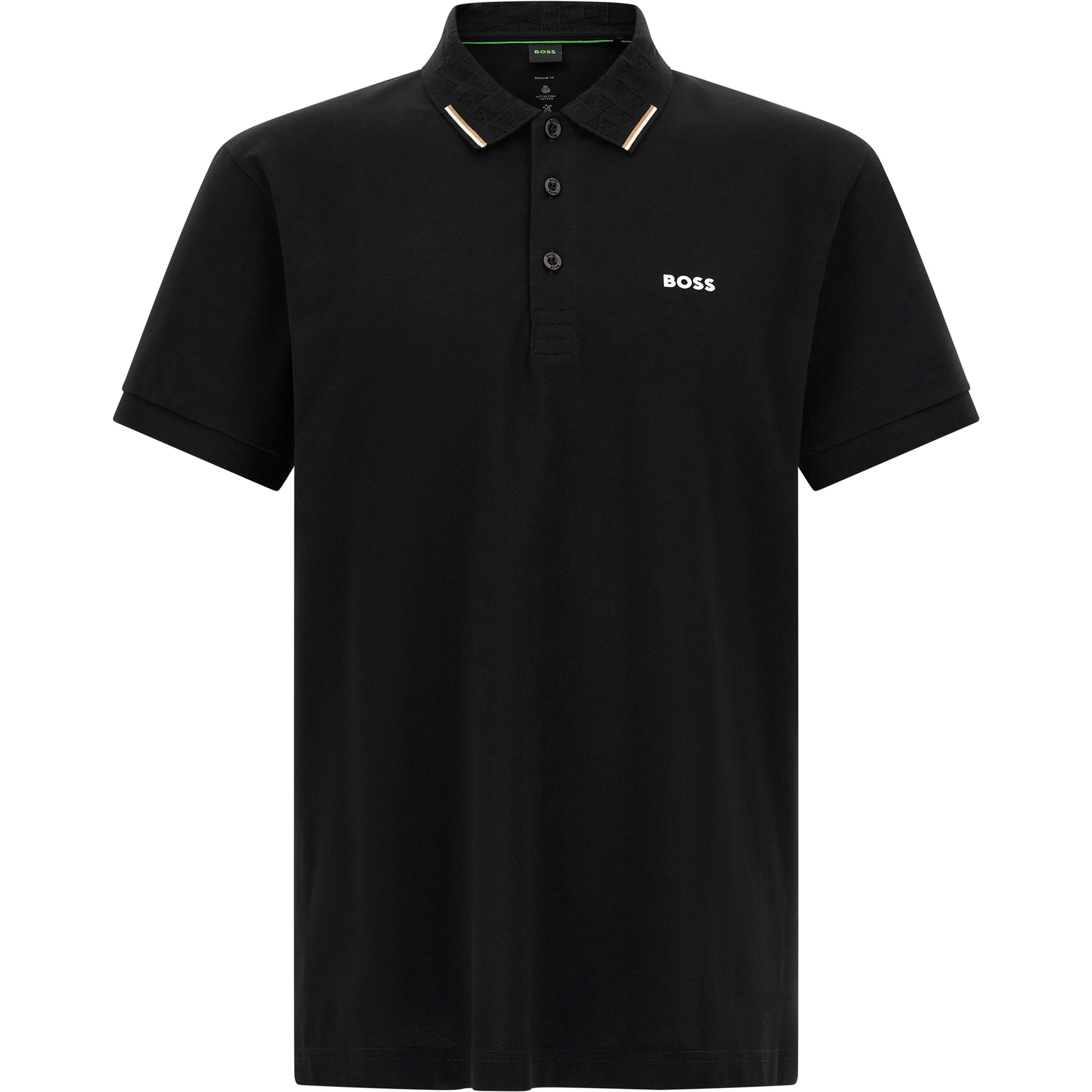 Black Cotton Polo Shirt