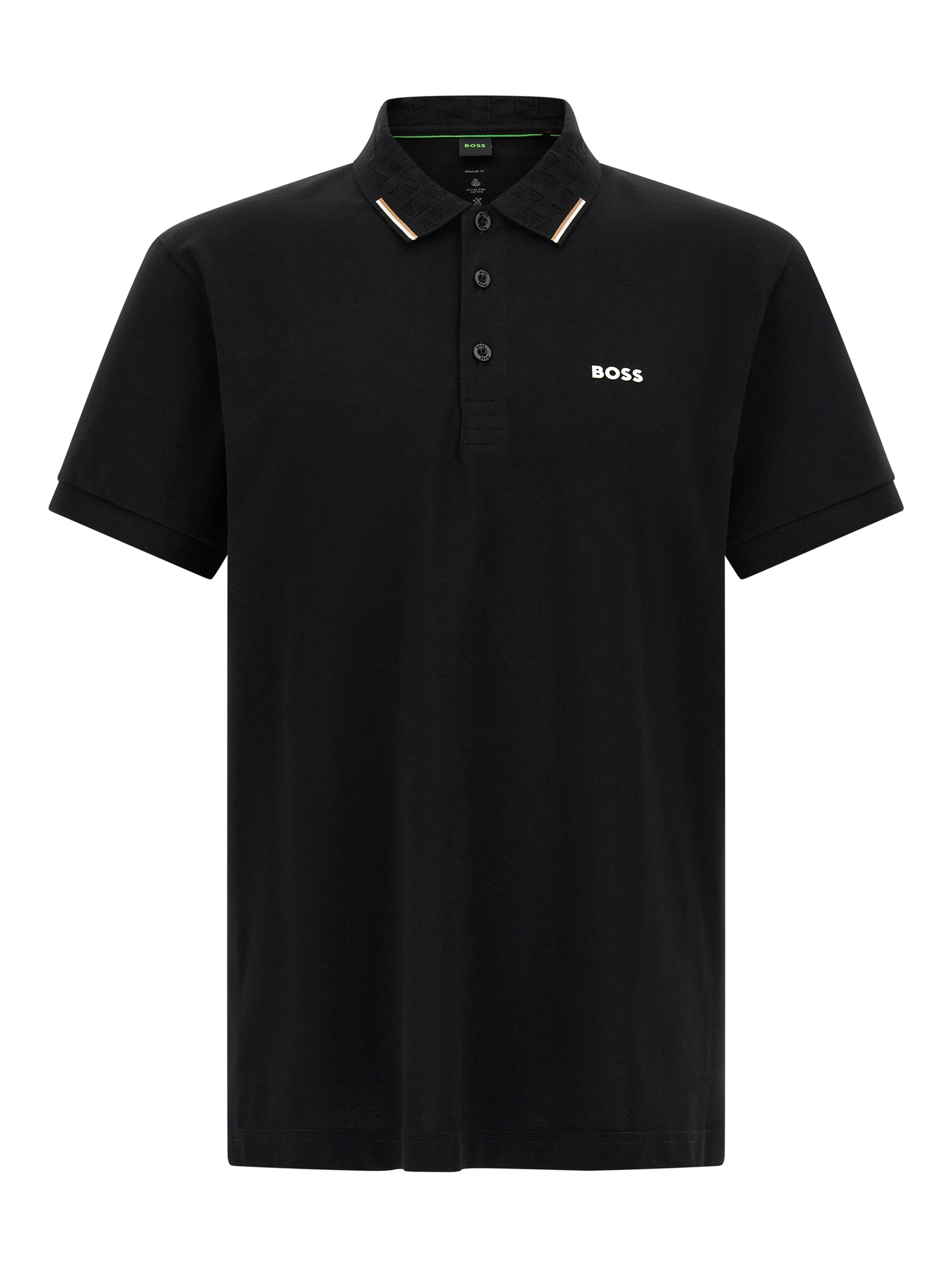 Black Cotton Polo Shirt