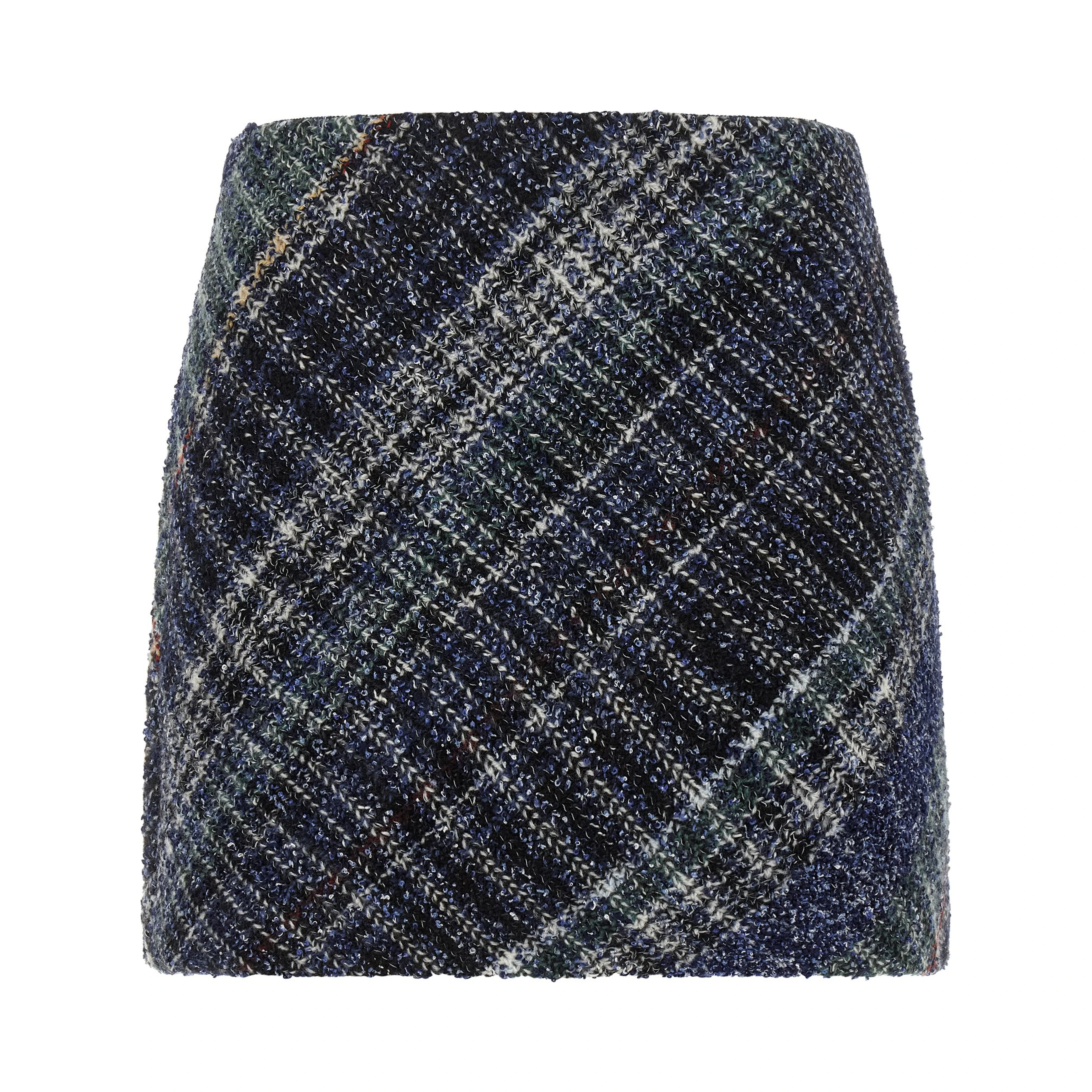 Blue Wool Long Skirt