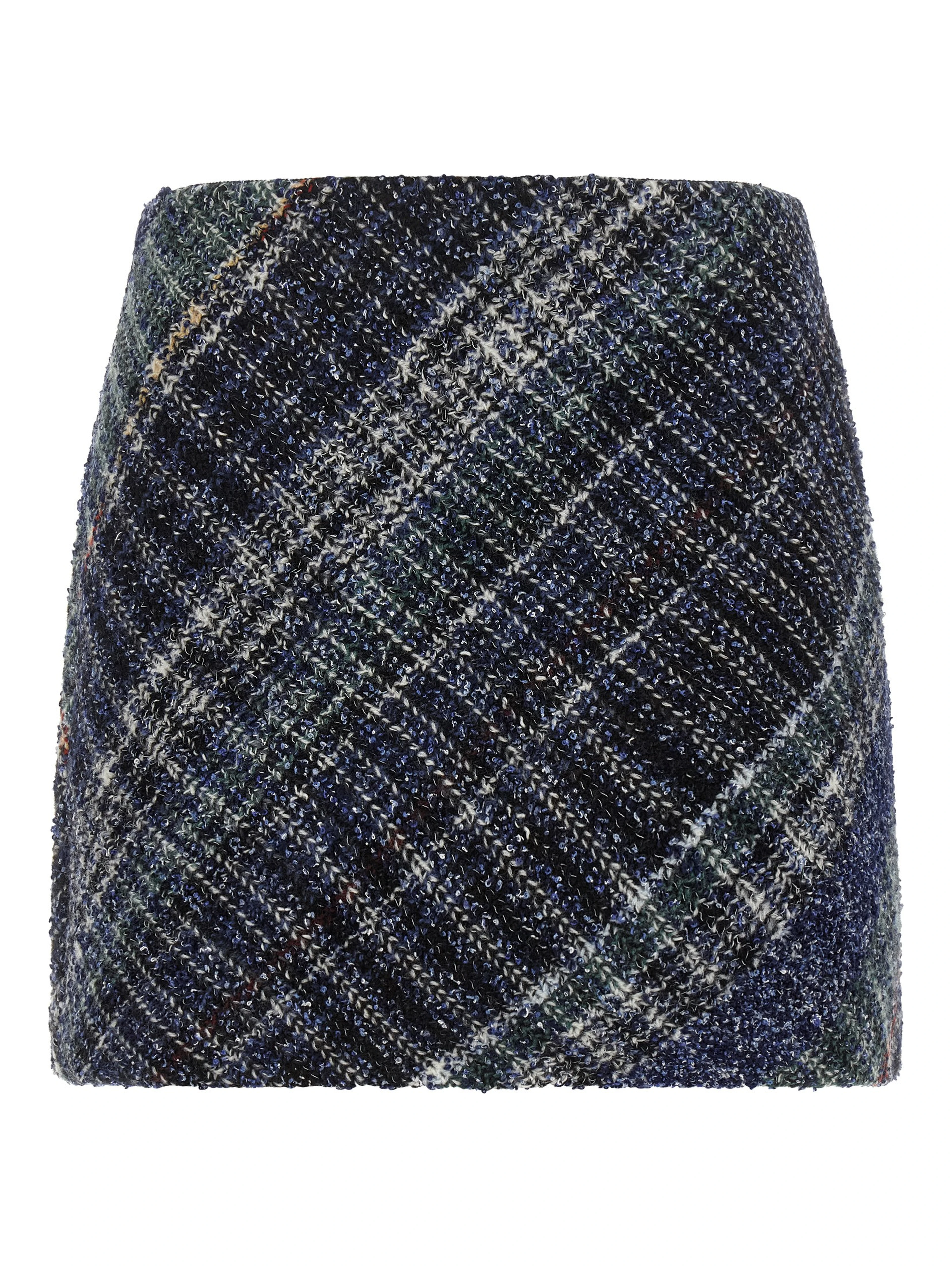 Blue Wool Long Skirt