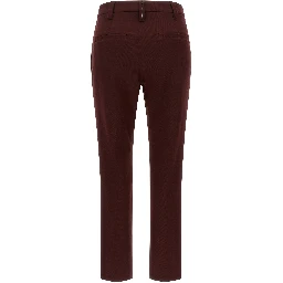 Bordeaux Cotton Casual Pants