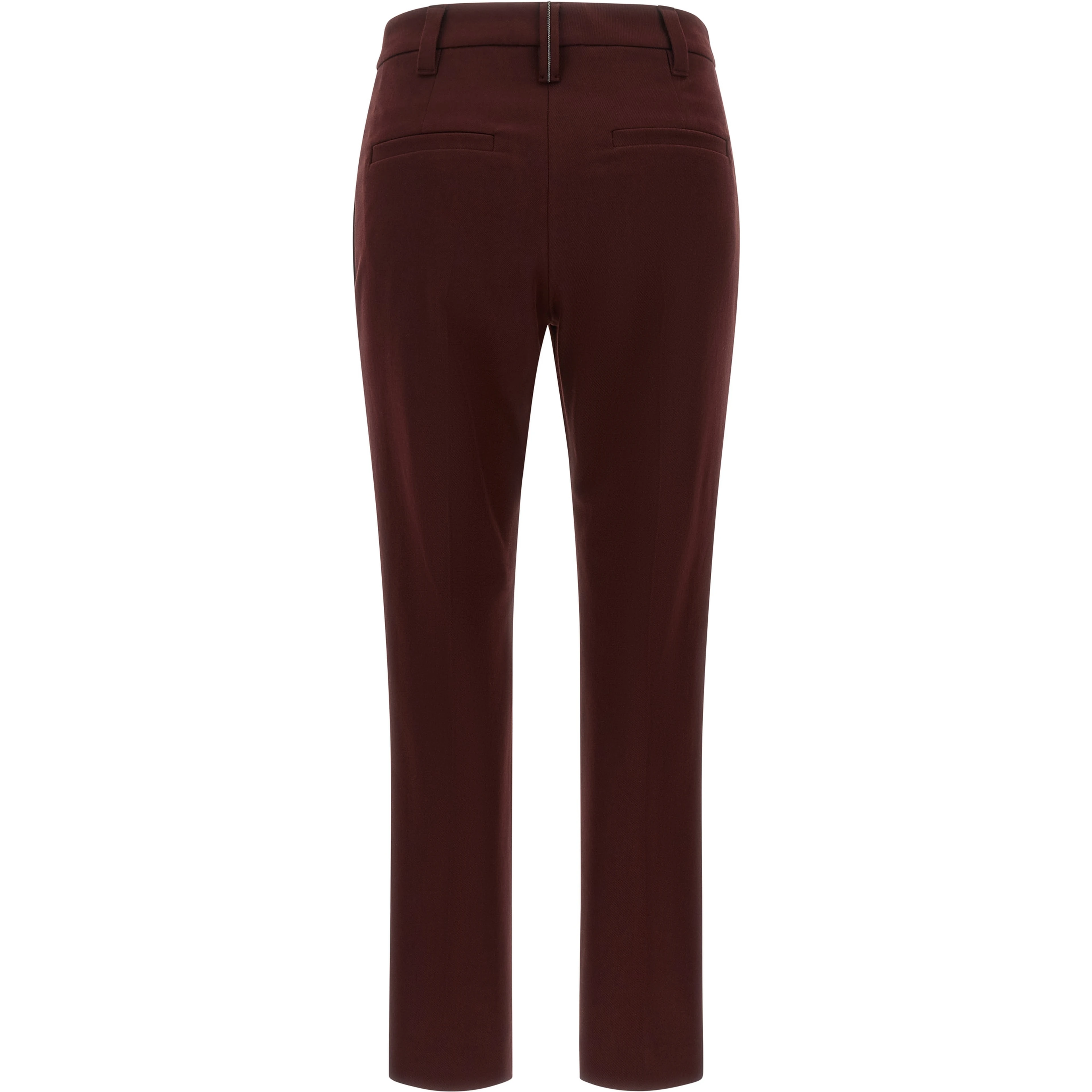 Bordeaux Cotton Casual Pants