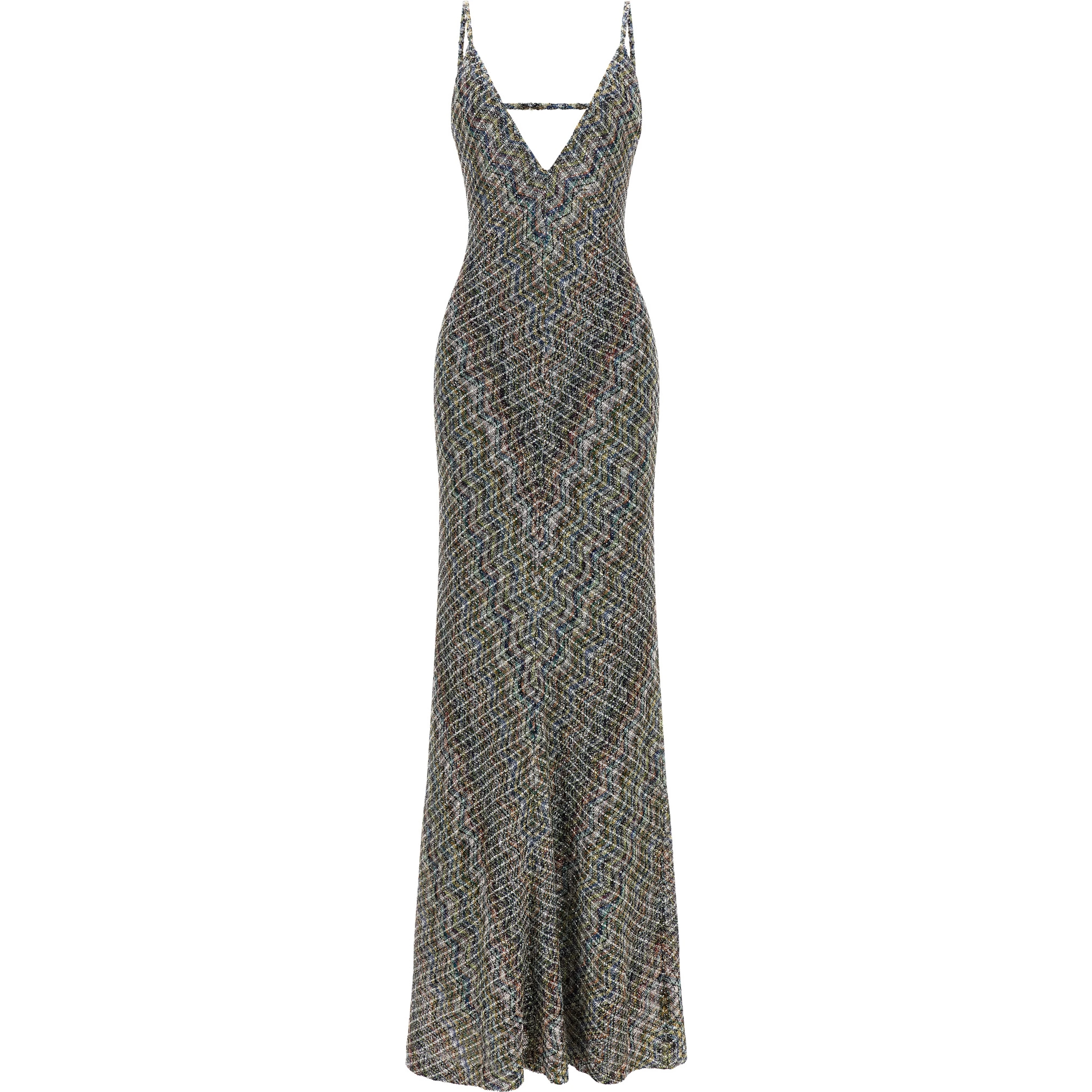 Multicolor Viscose Long Dress