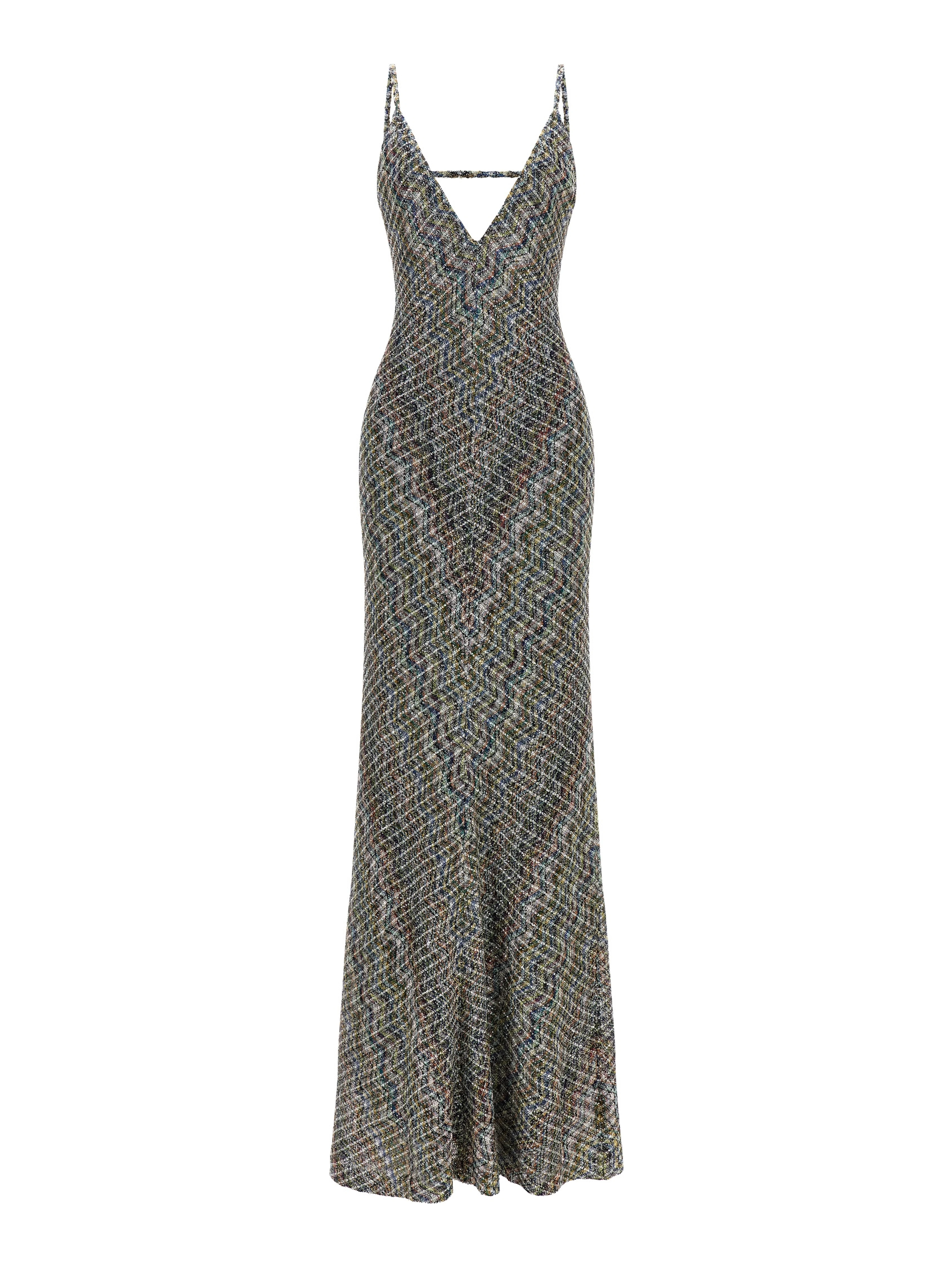 Multicolor Viscose Long Dress