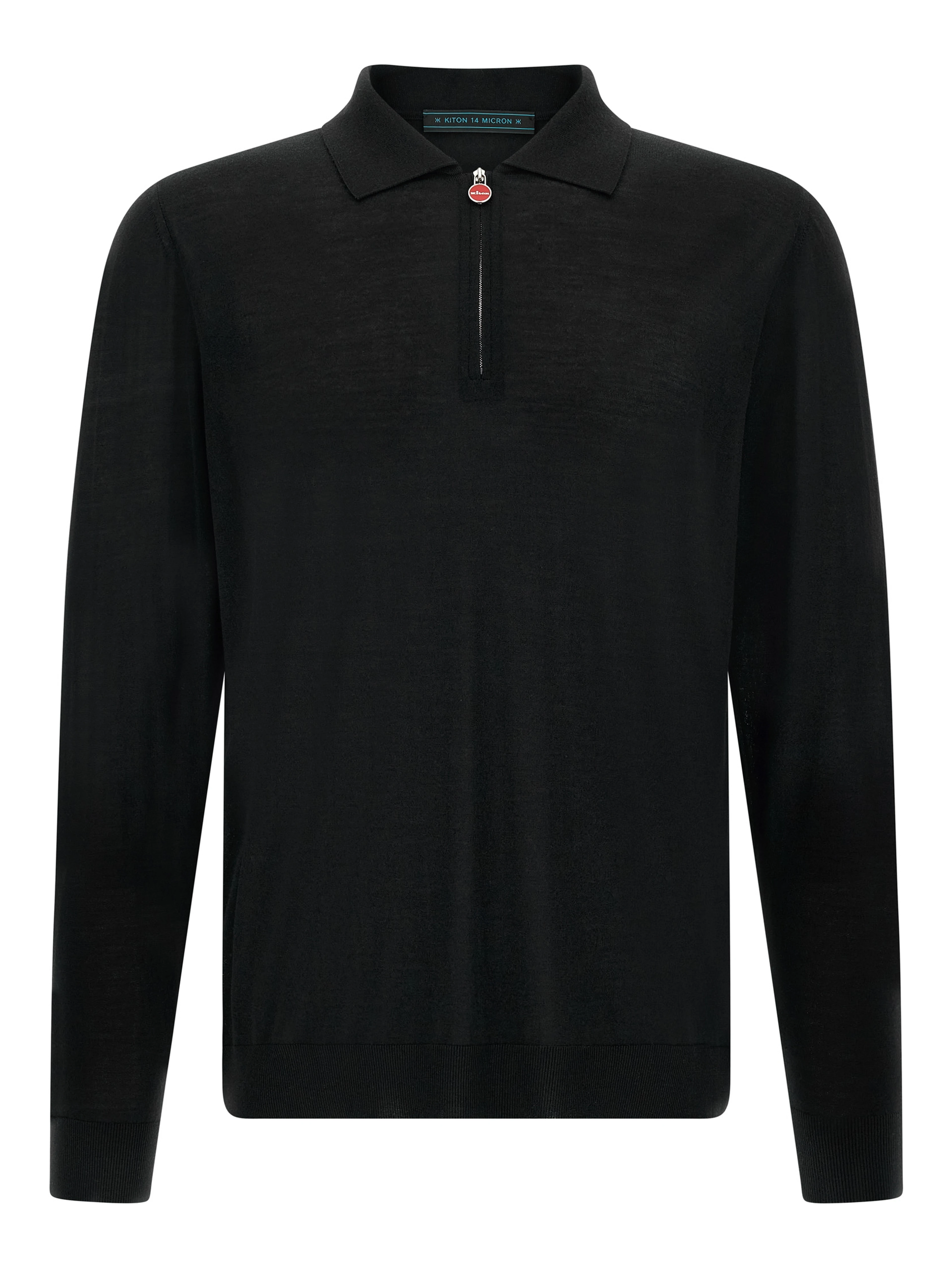Black Wool Polo Shirt