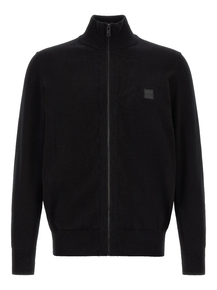 Black Cotton Cardigan