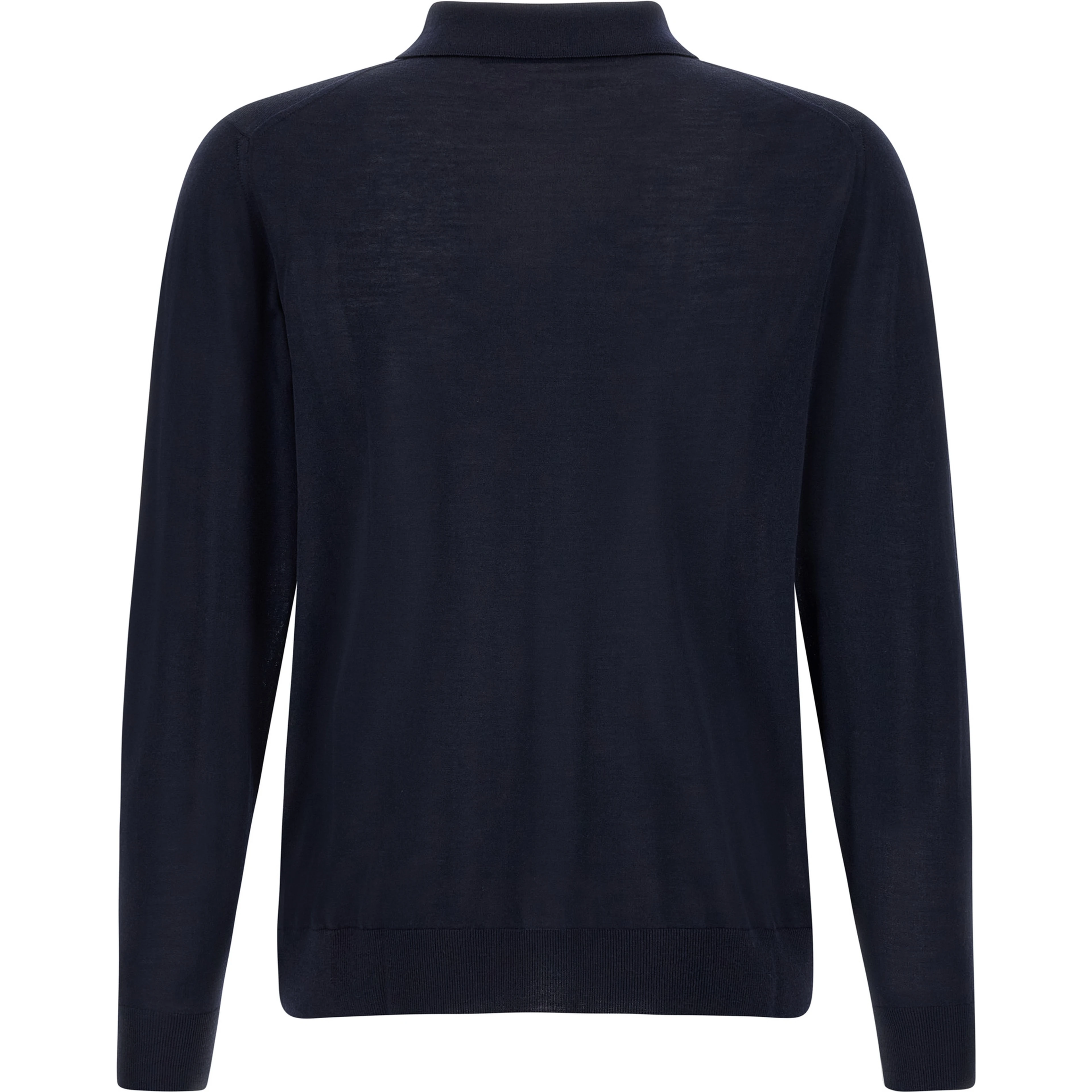 Blue Wool Polo Shirt