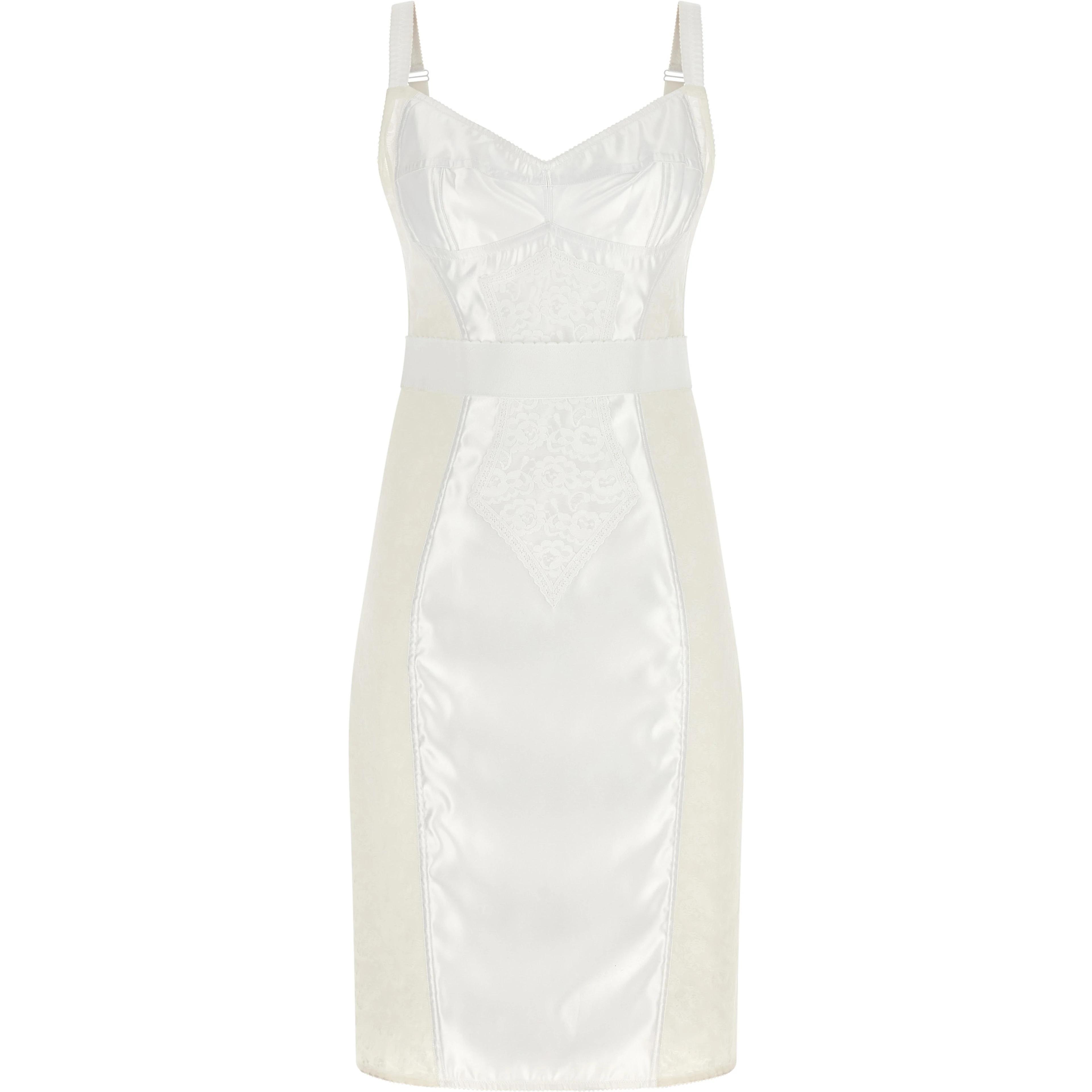 White Polyamide Midi Dress