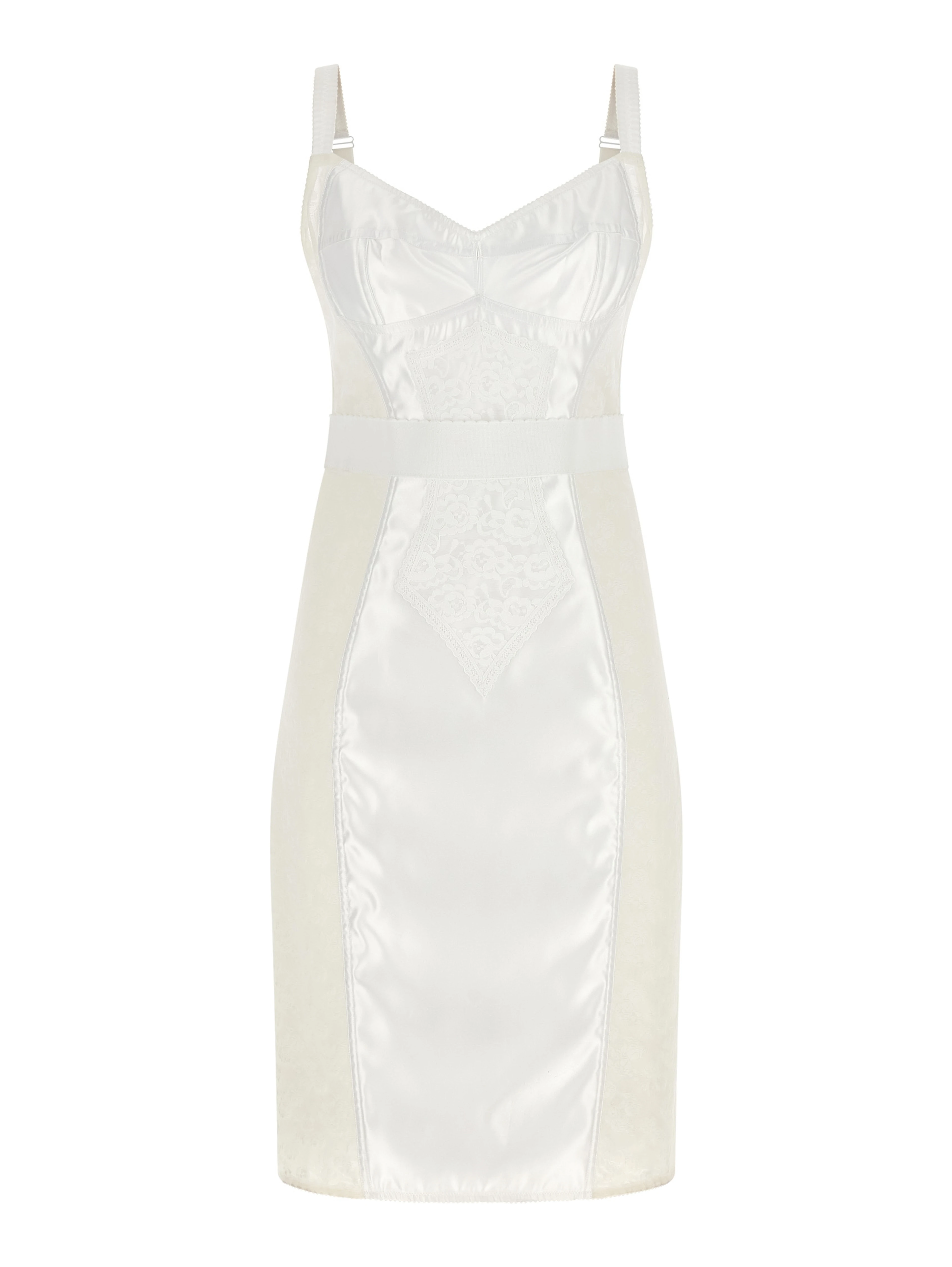 White Polyamide Midi Dress
