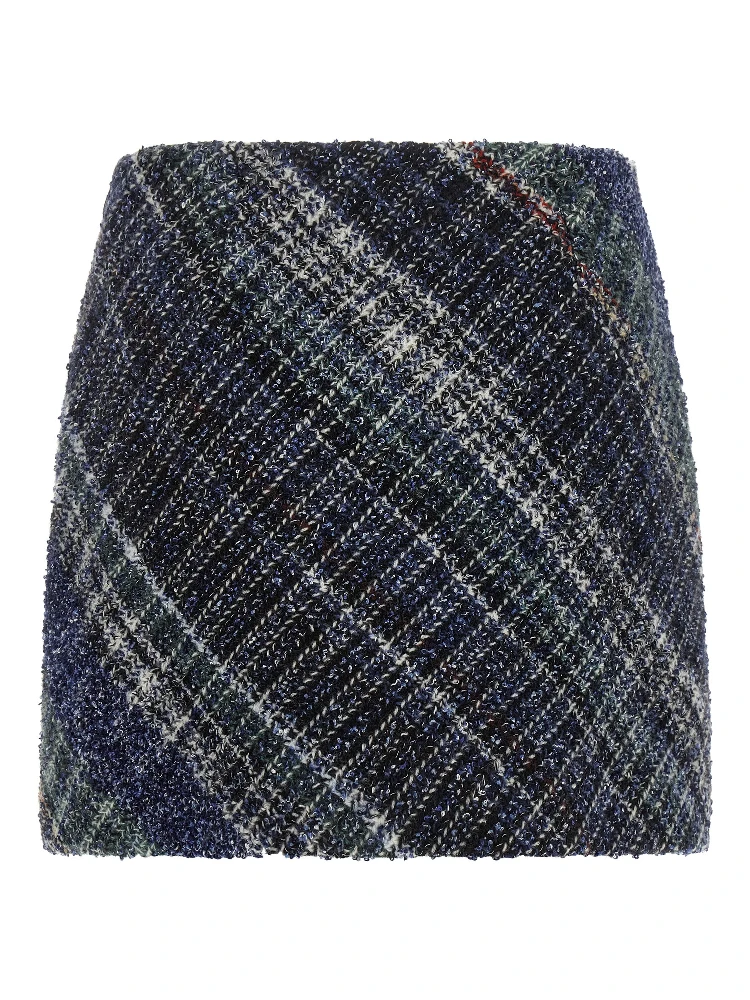 Blue Wool Long Skirt alternative