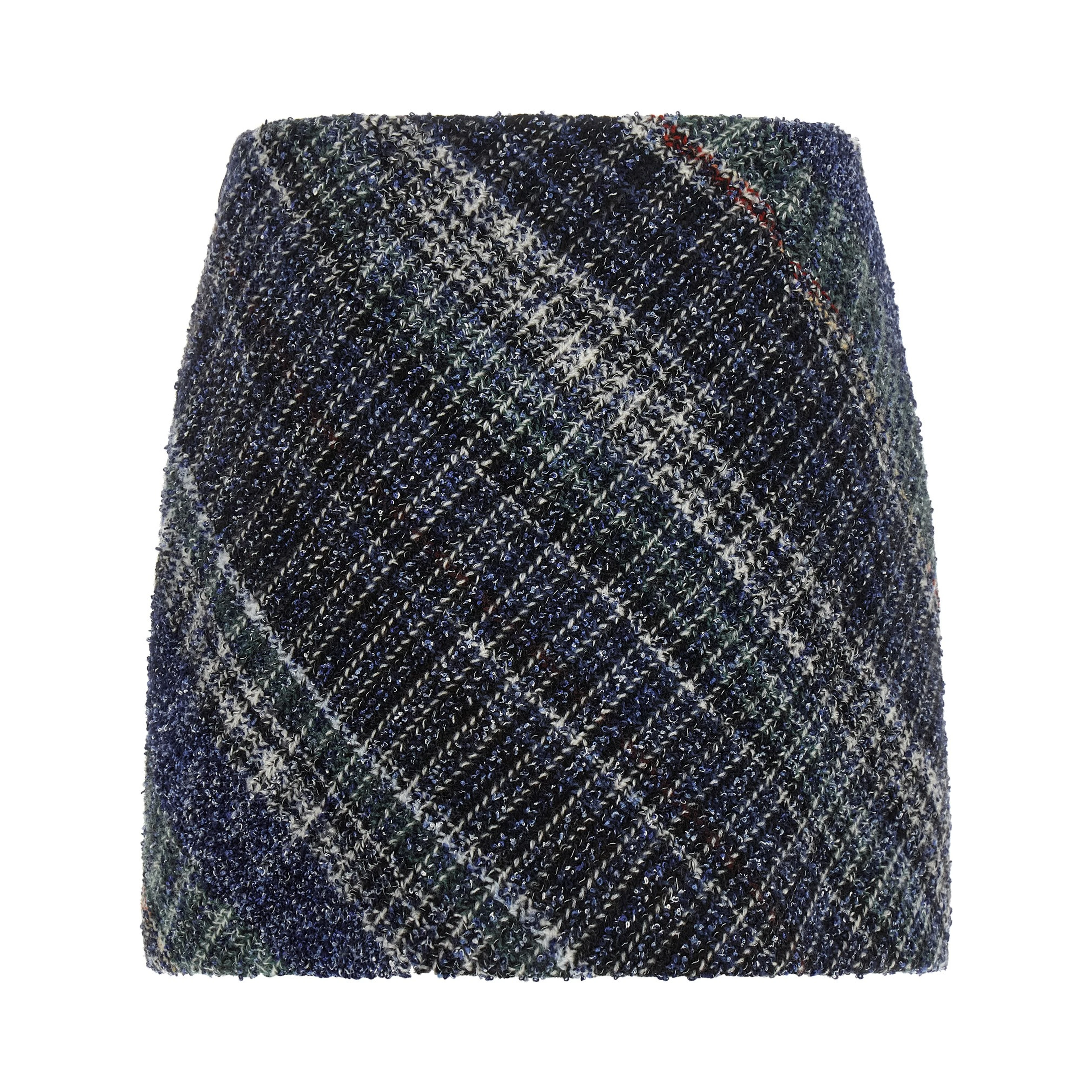 Blue Wool Long Skirt