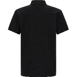Black Cotton Polo Shirt