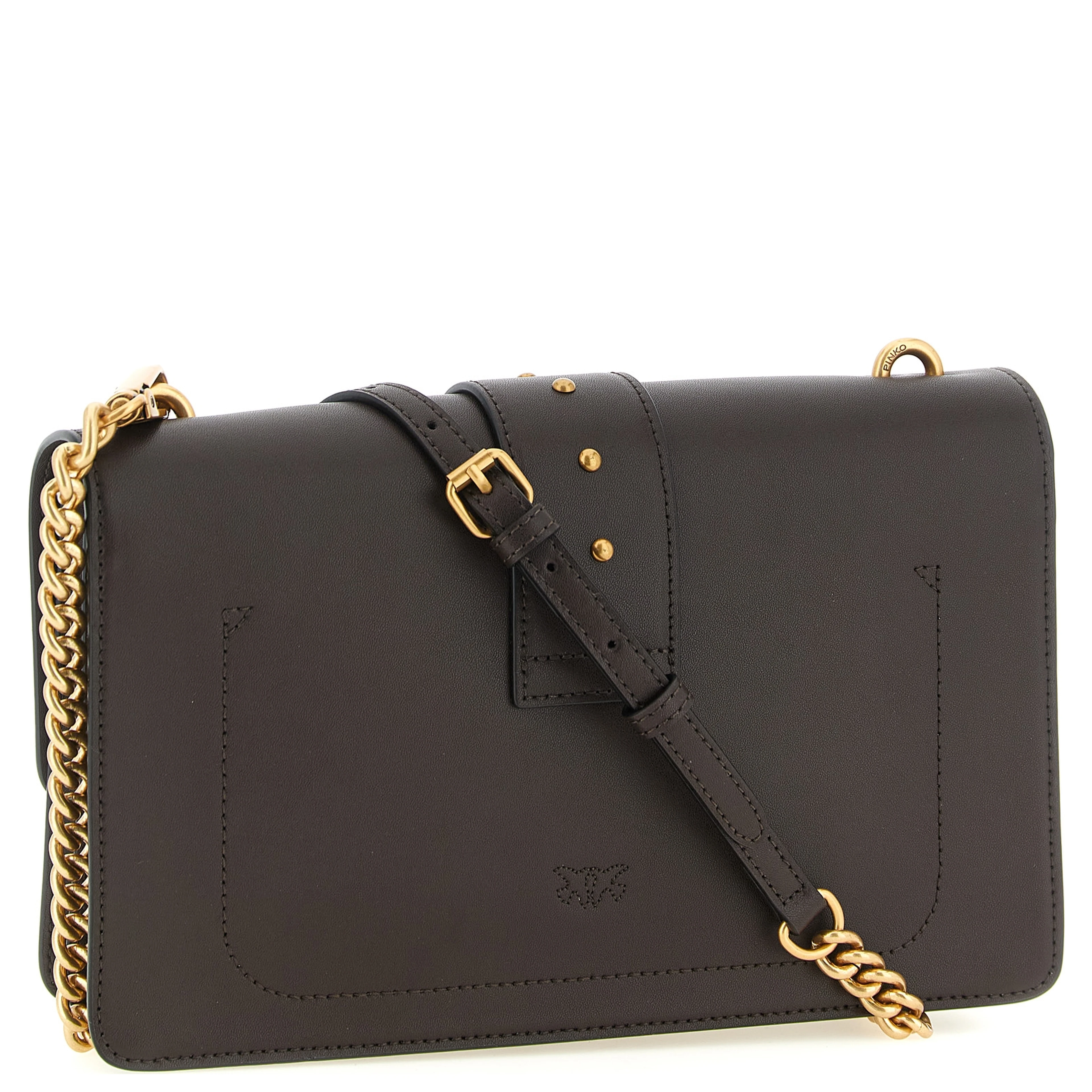Brown Calfskin Crossbody Bag