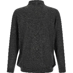 Gray Wool Polo Shirt