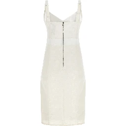 White Polyamide Midi Dress
