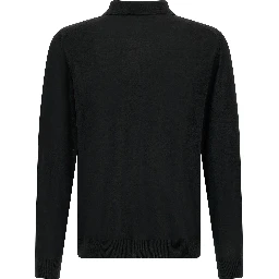Black Wool Polo Shirt
