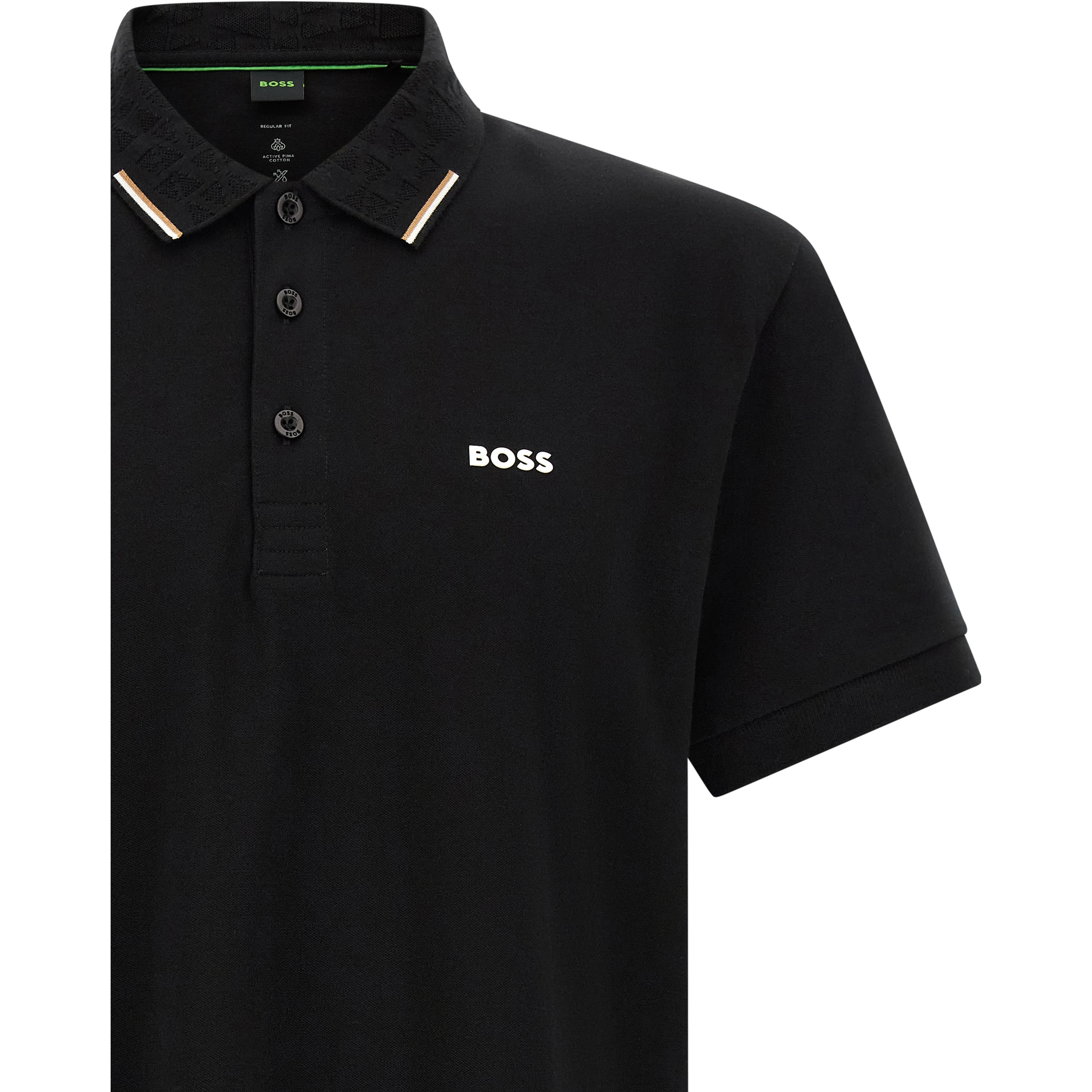 Black Cotton Polo Shirt