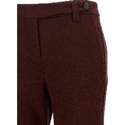 Bordeaux Cotton Casual Pants