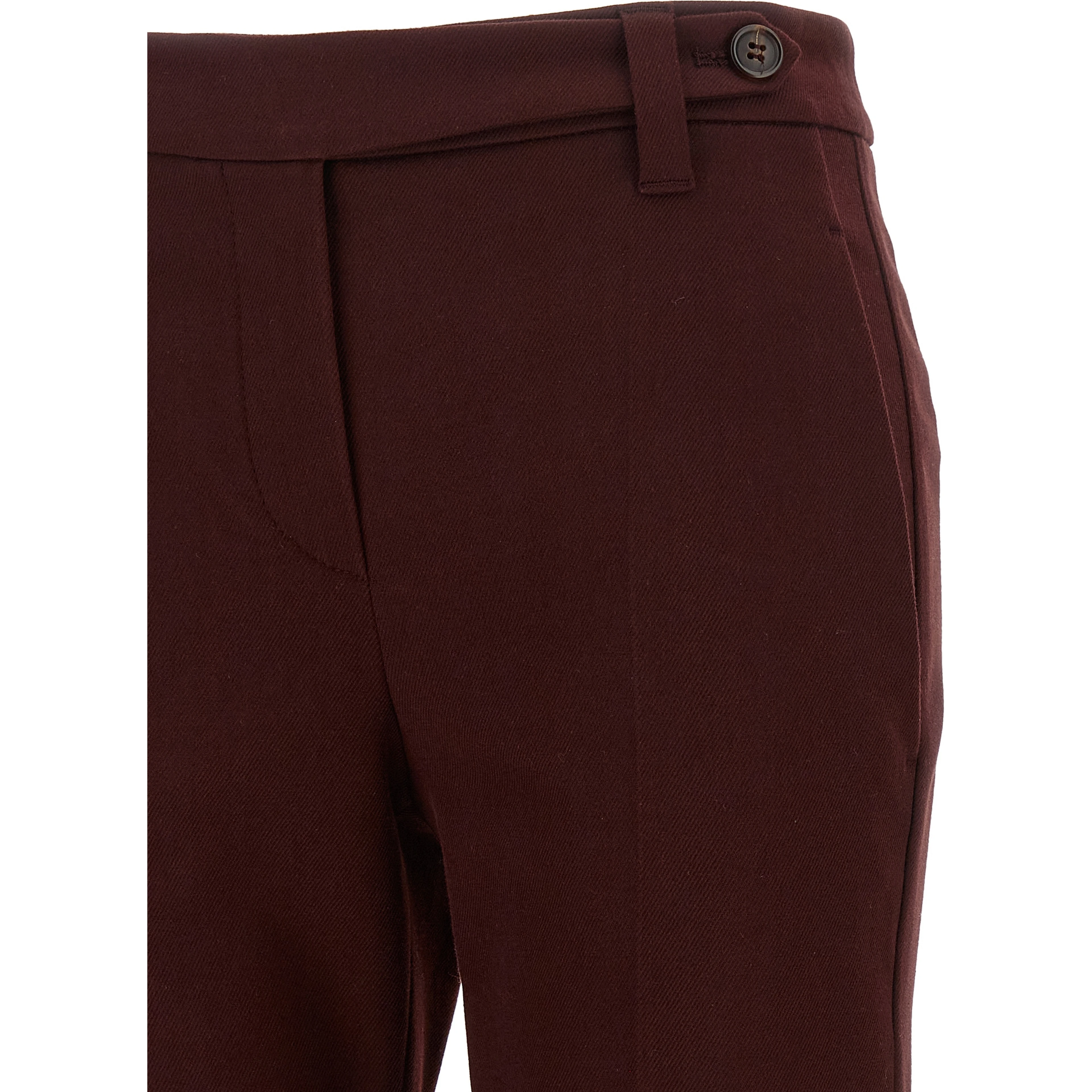 Bordeaux Cotton Casual Pants