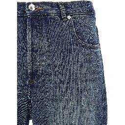 Blue Cotton Straight-Leg Jeans