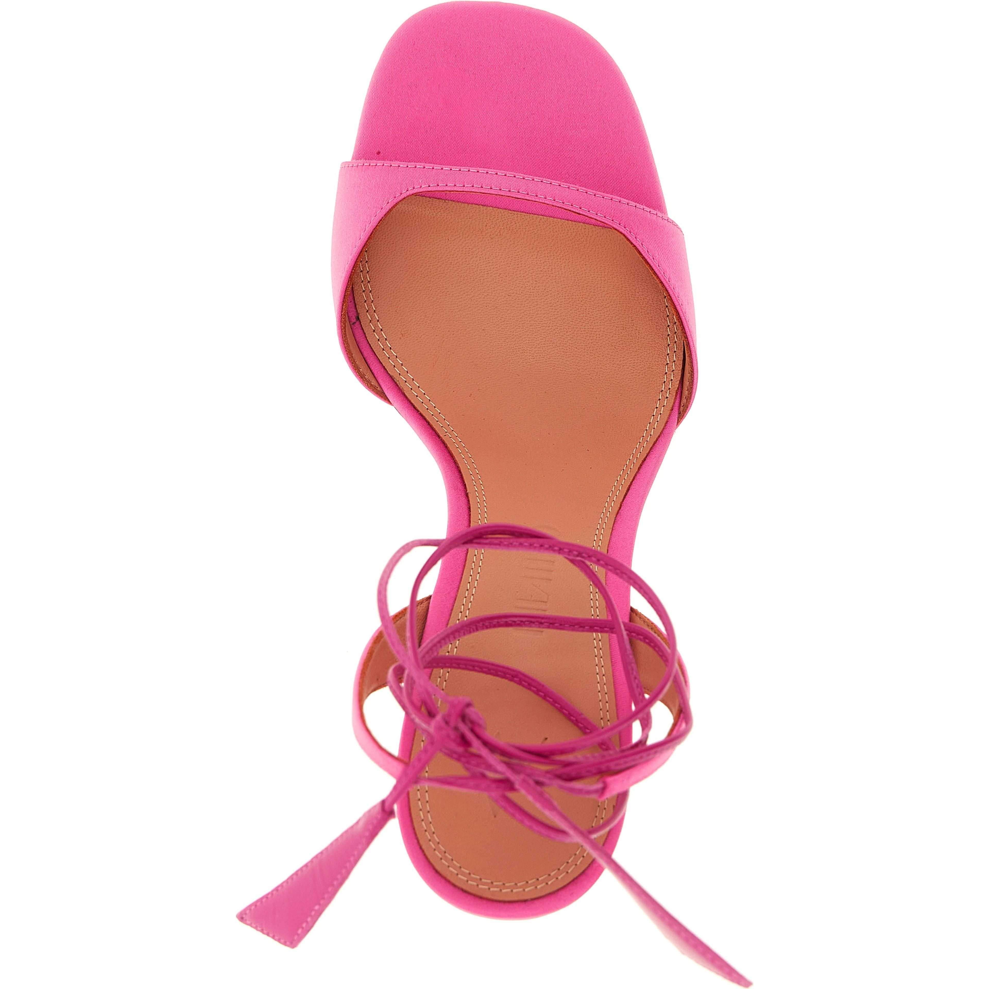Fuchsia Leather Stiletto Heel Sandals