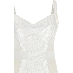 White Polyamide Midi Dress