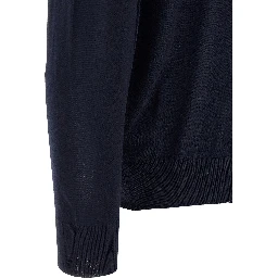 Blue Wool Polo Shirt
