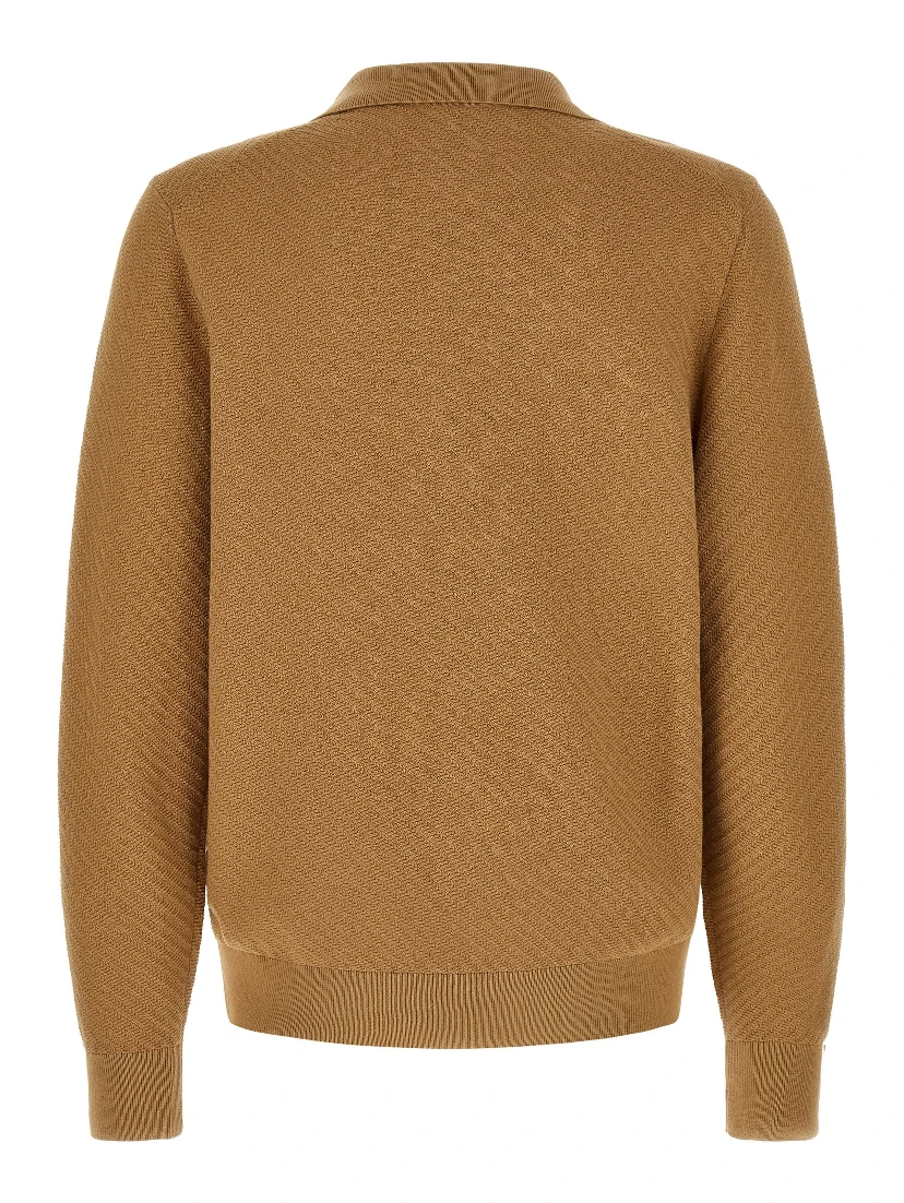 Brown Cotton Polo Shirt