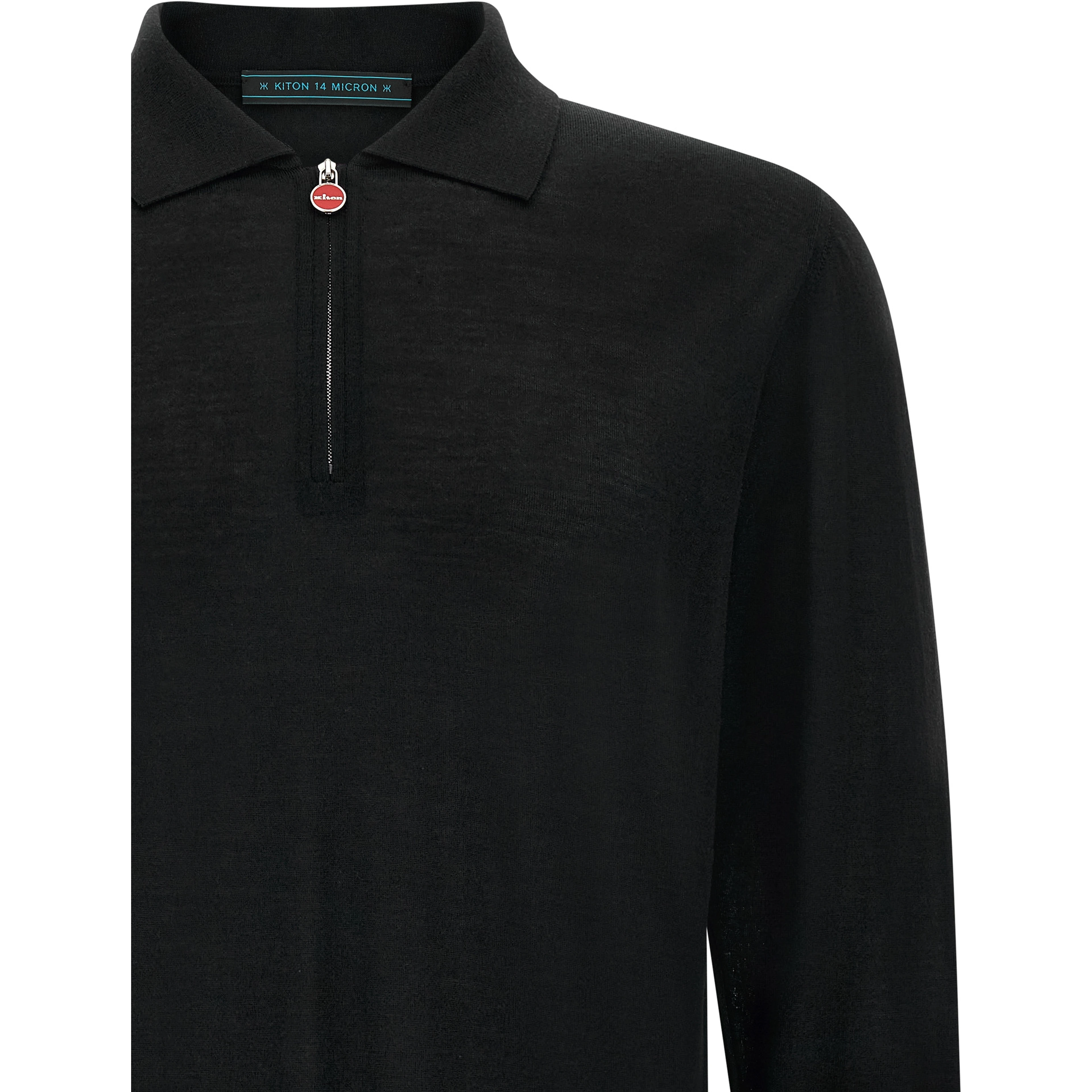 Black Wool Polo Shirt