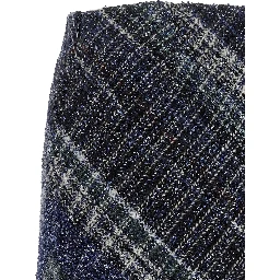 Blue Wool Long Skirt