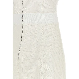 White Polyamide Midi Dress