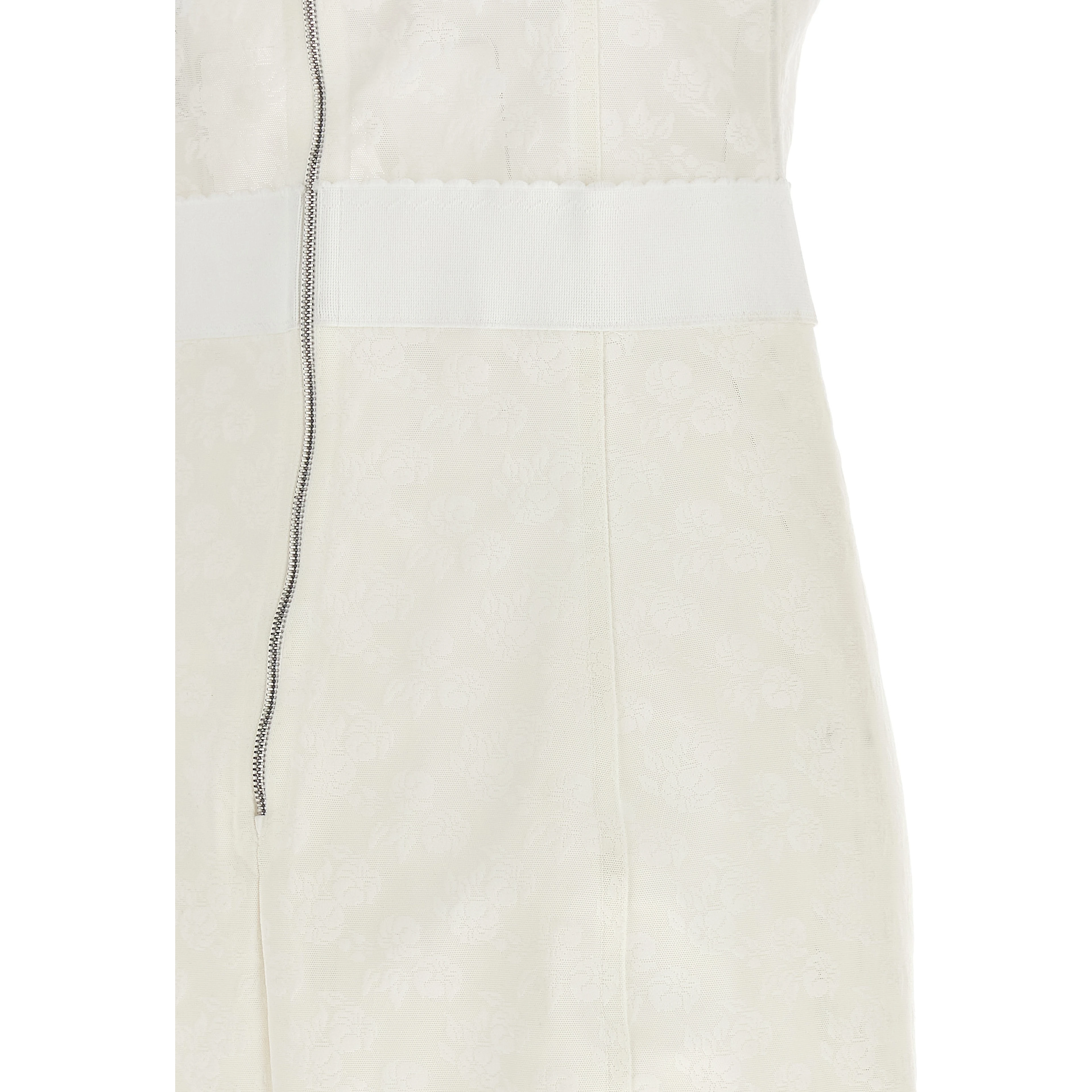 White Polyamide Midi Dress