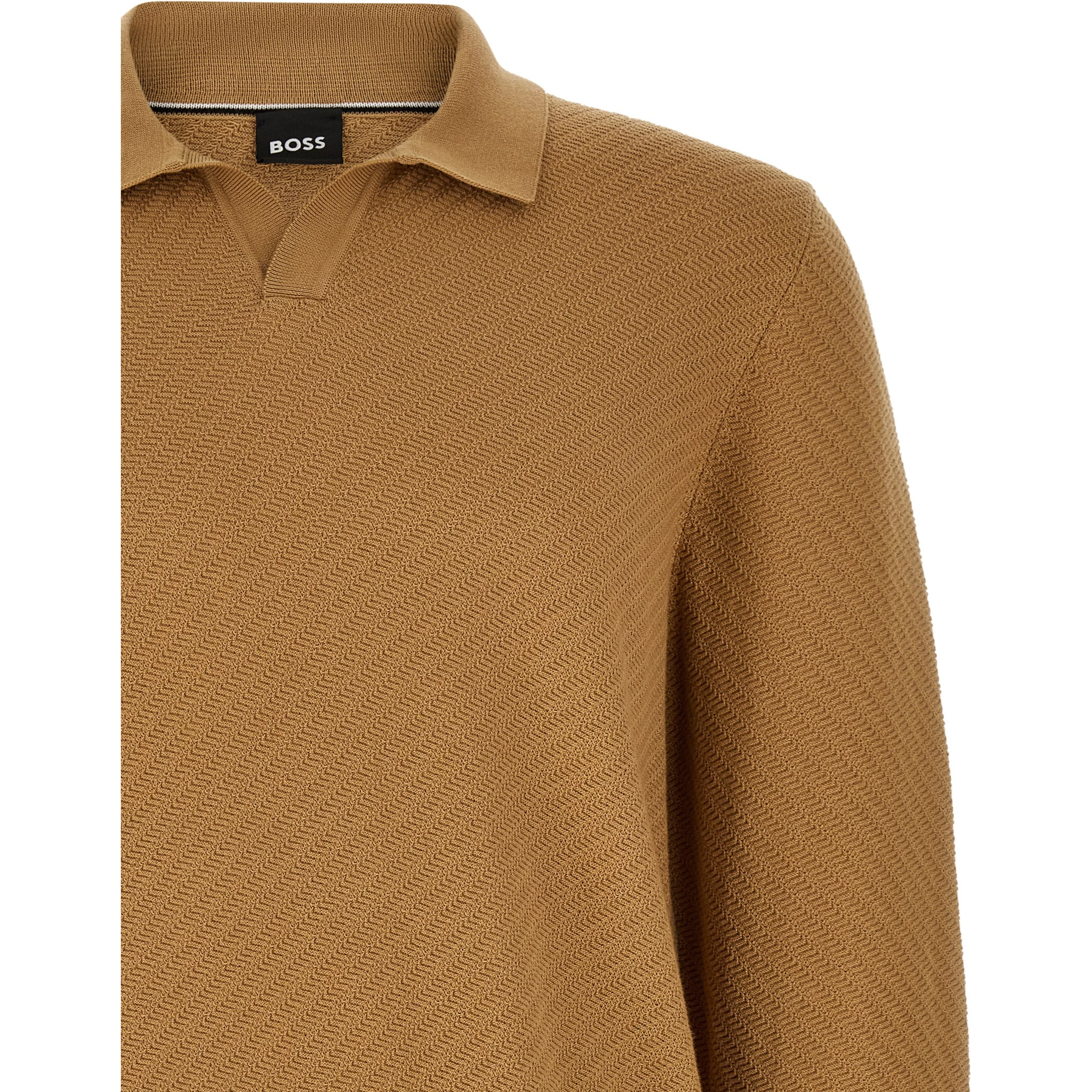 Brown Cotton Polo Shirt