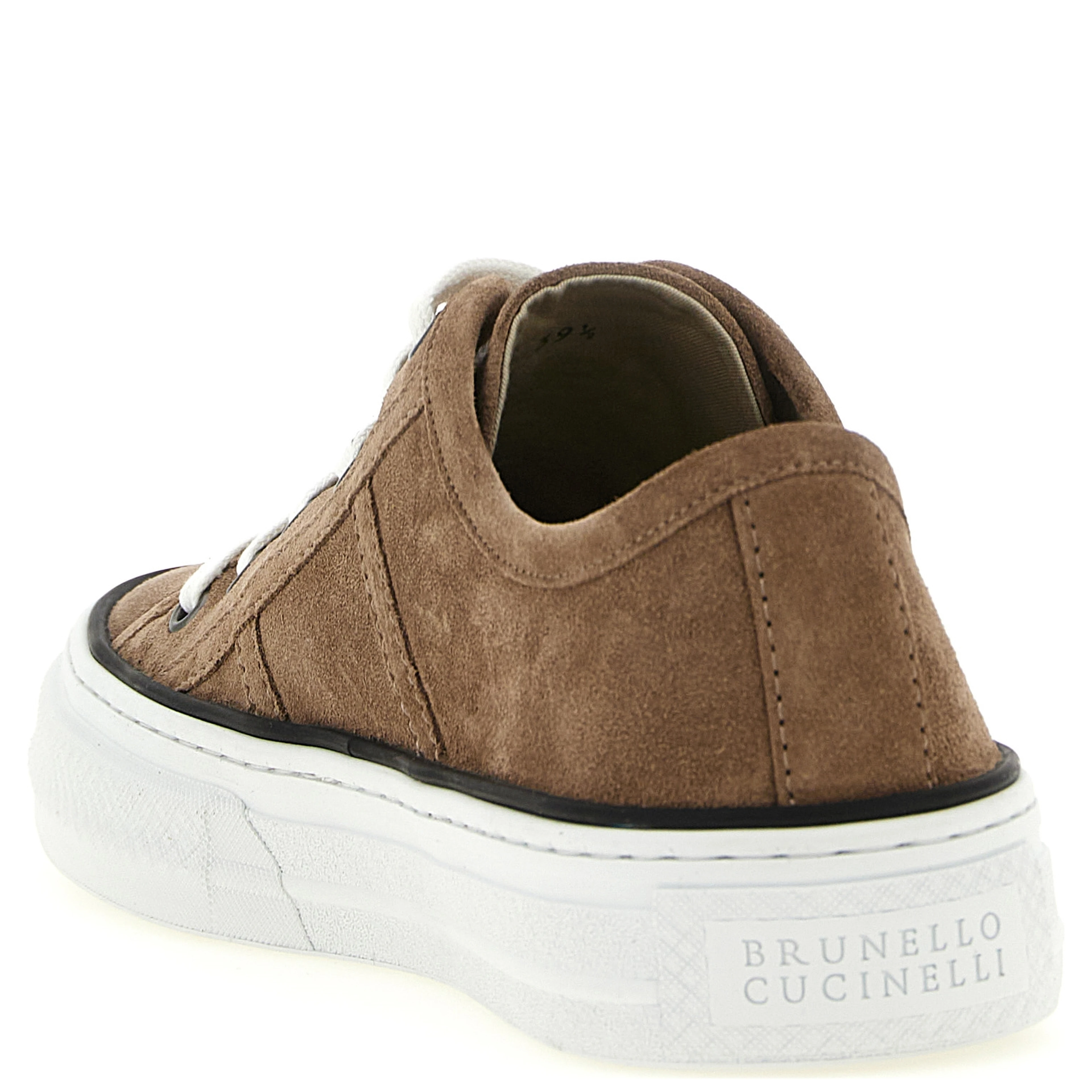 Brown Leather Low Top Sneakers