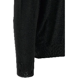 Black Wool Polo Shirt