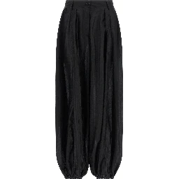 Black Lyocell Casual Pants
