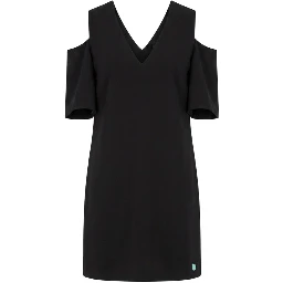 Black Polyester Women Dress