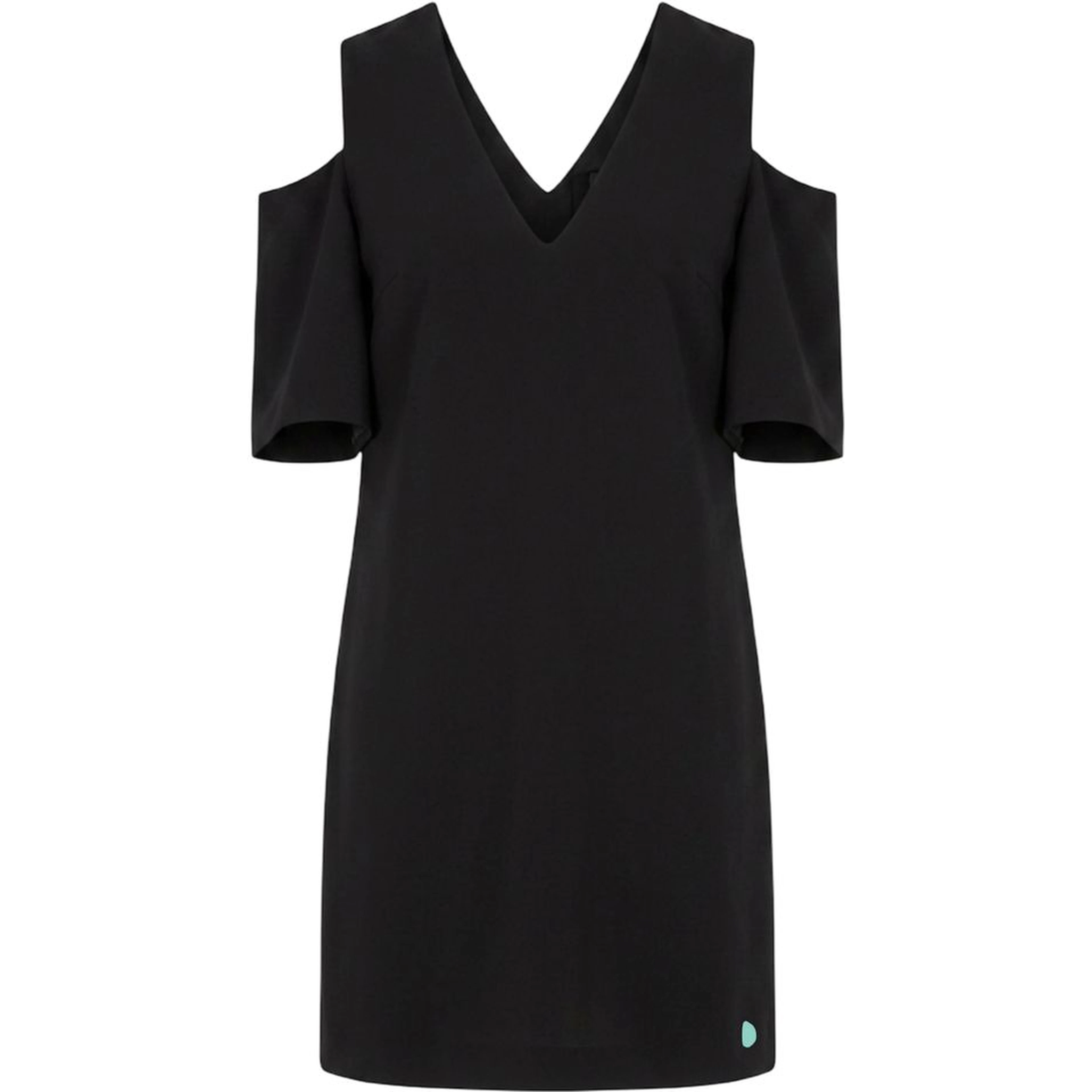 Black Polyester Women Dress