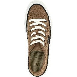 Brown Leather Low Top Sneakers