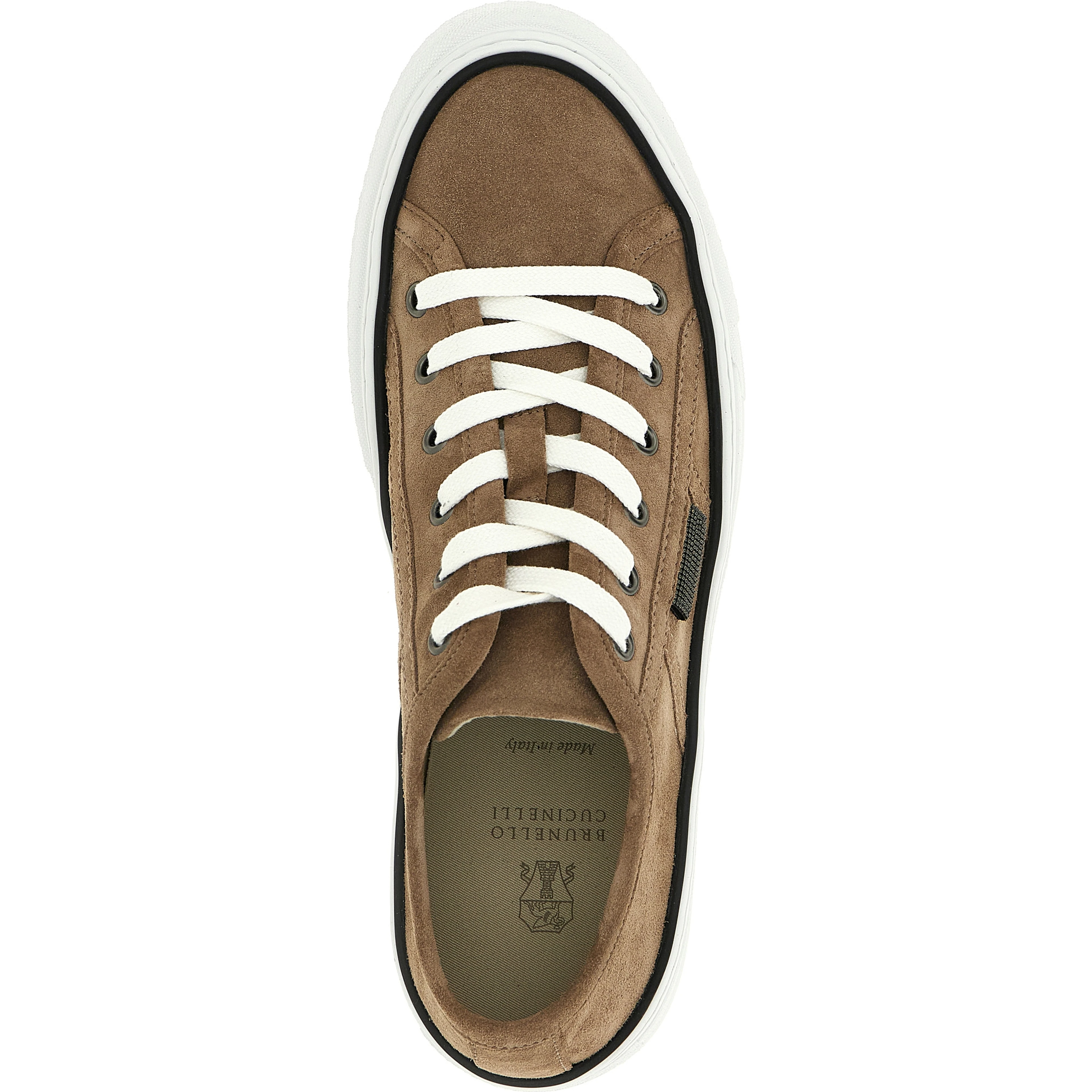 Brown Leather Low Top Sneakers
