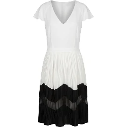White Polyester Women Dress
